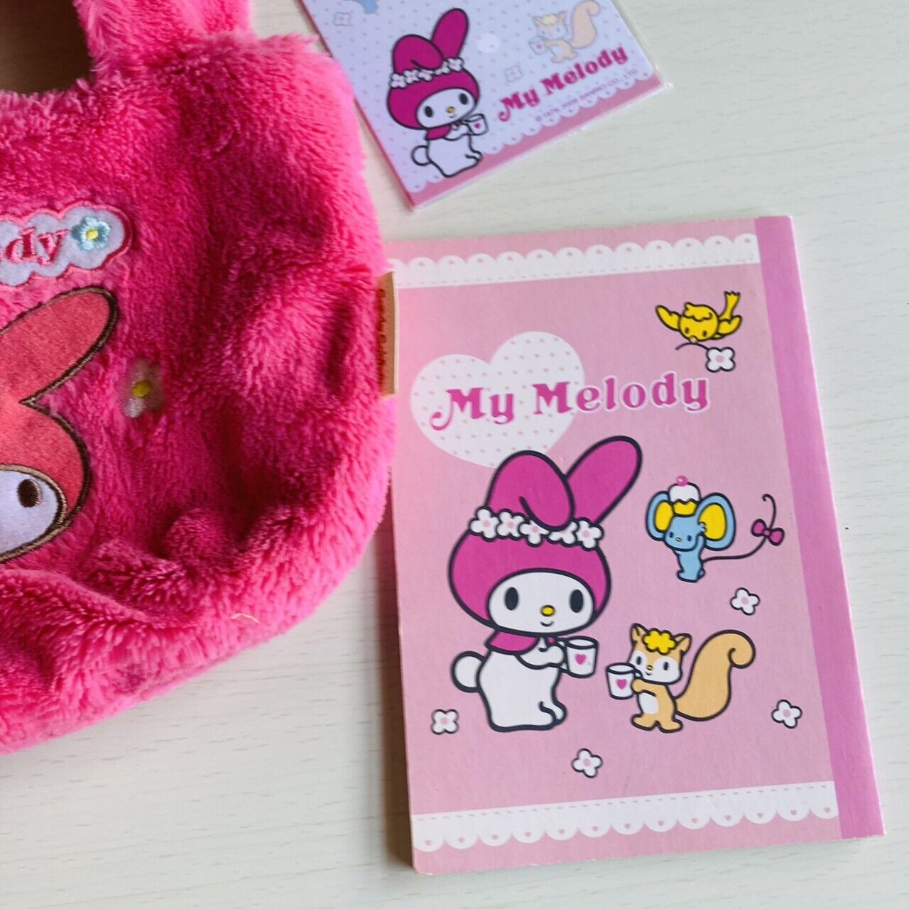 Sanrio My Melody Tote Bag Memo pad Notebook Set Stationery Pink Characters Rare