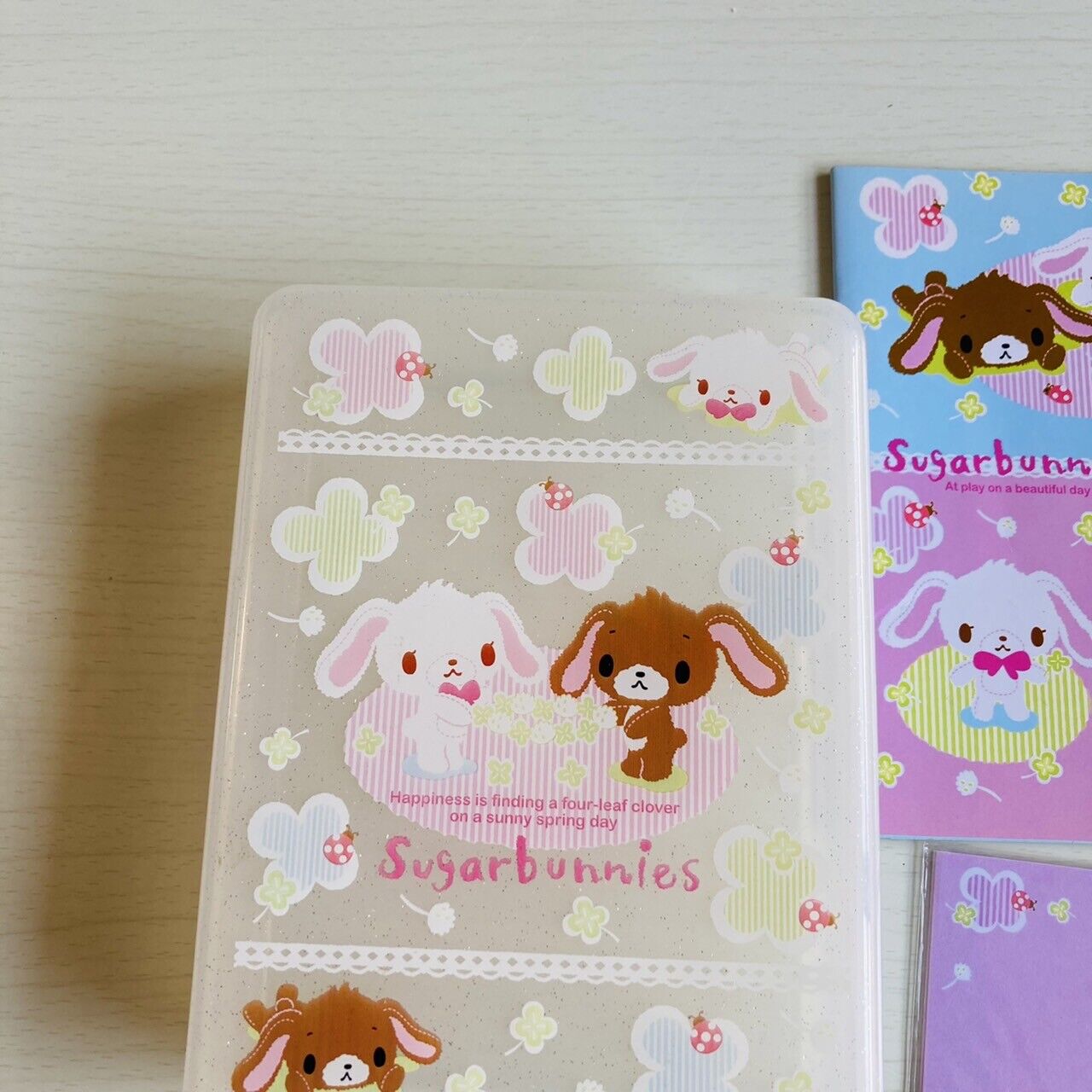 Sanrio Sugar Bunnies Memo Pad Notepad Box Case Container Set Stationery Kawaii