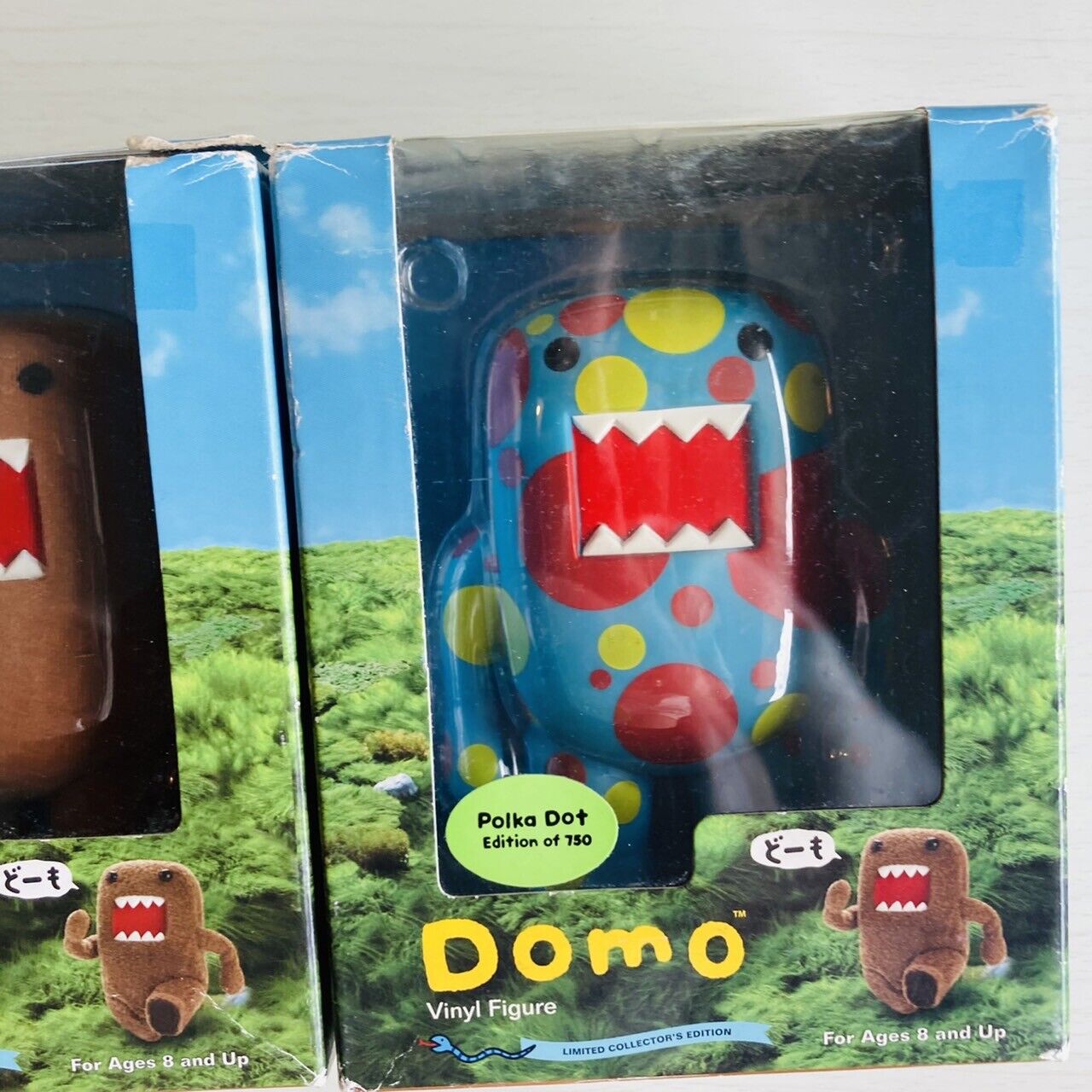 DOMO kun Figure Normal Leopard Print Polka Dot 3 Set Doll Toy NHK Character Rare