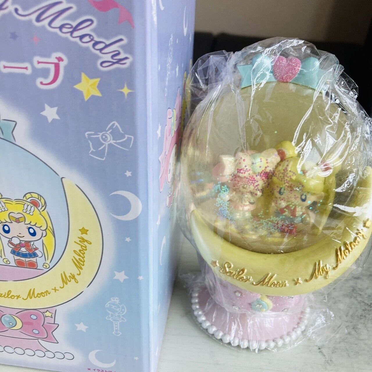 Sanrio Sailor Moon My Melody Collaboration Snow Globe Ornament Kawaii Limited