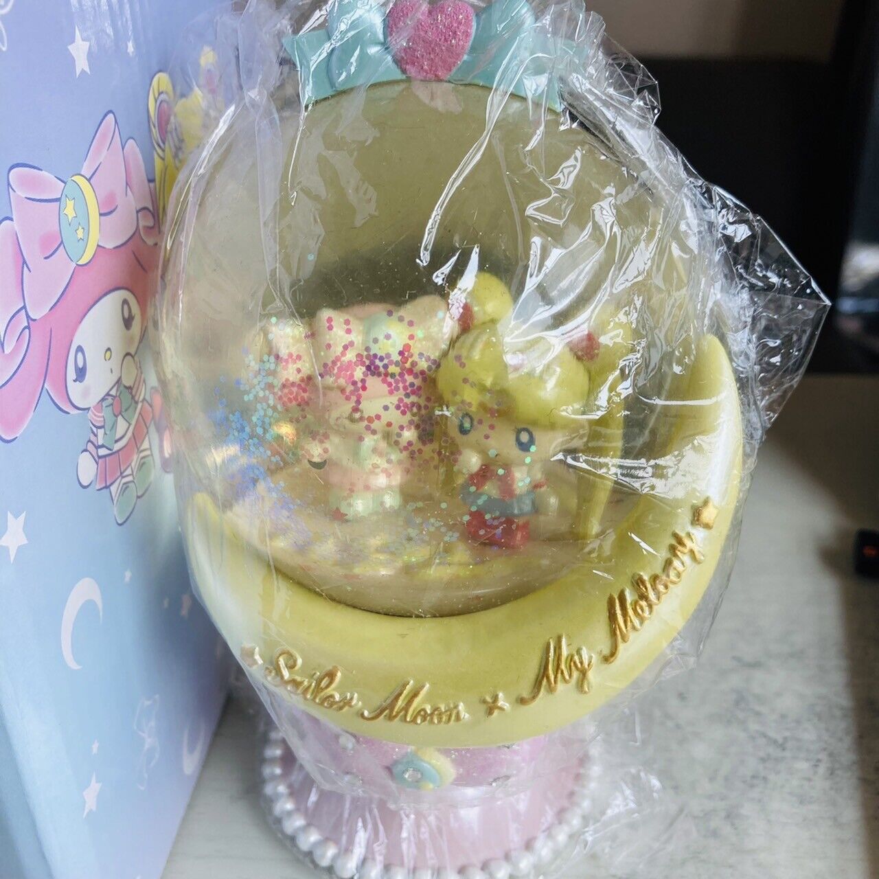 Sanrio Sailor Moon My Melody Collaboration Snow Globe Ornament Kawaii Limited