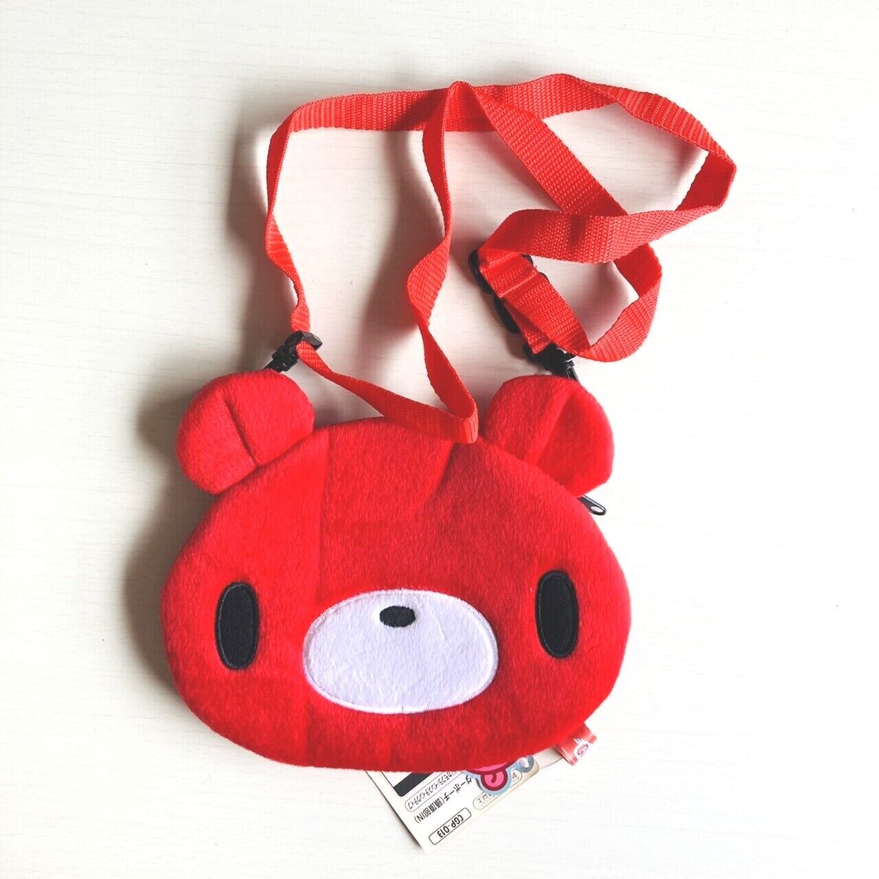 Gloomy Bear Chax GP Face Shoulder Bag Purse Pouch Plush Soft Stuffed Toy Red