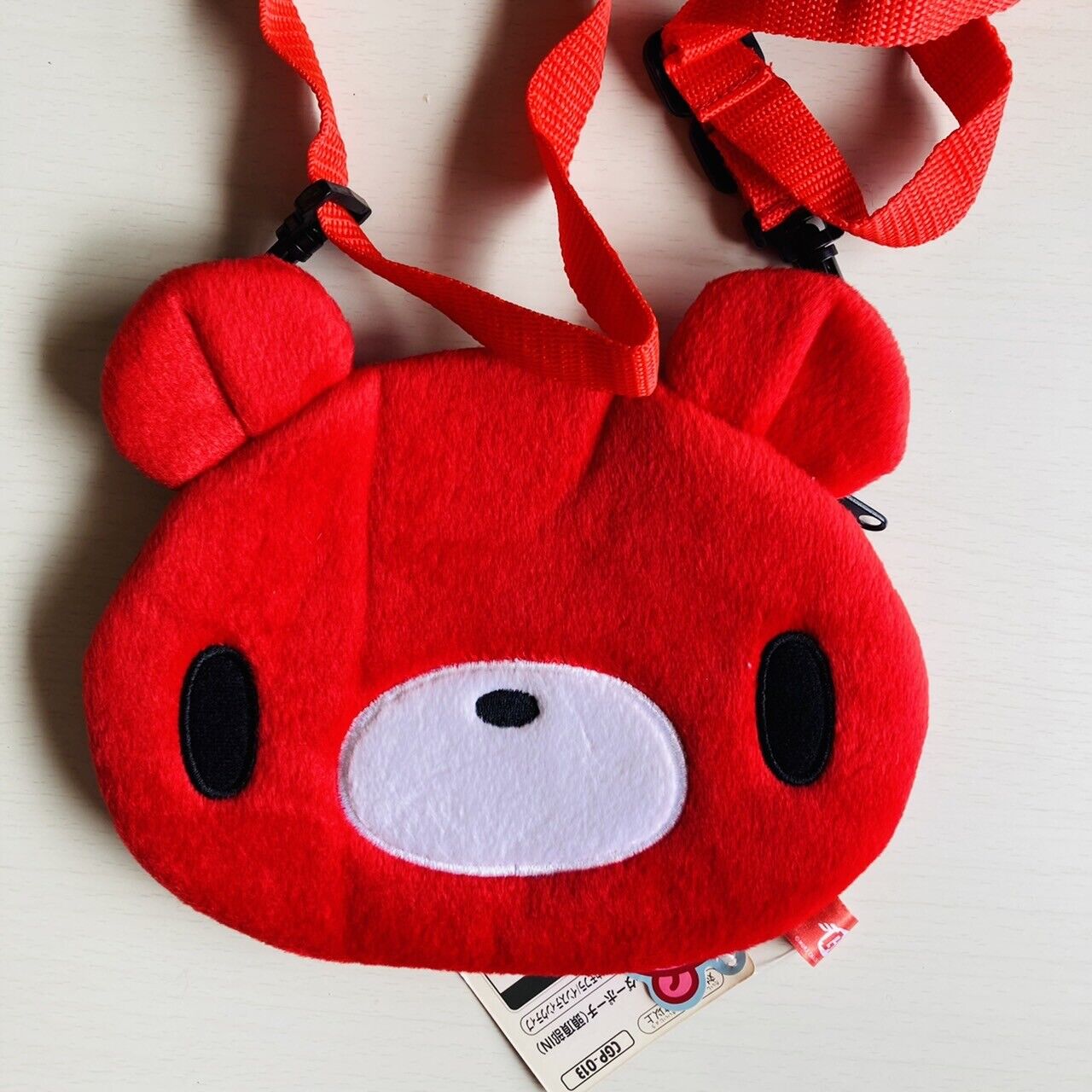 Gloomy Bear Chax GP Face Shoulder Bag Purse Pouch Plush Soft Stuffed Toy Red