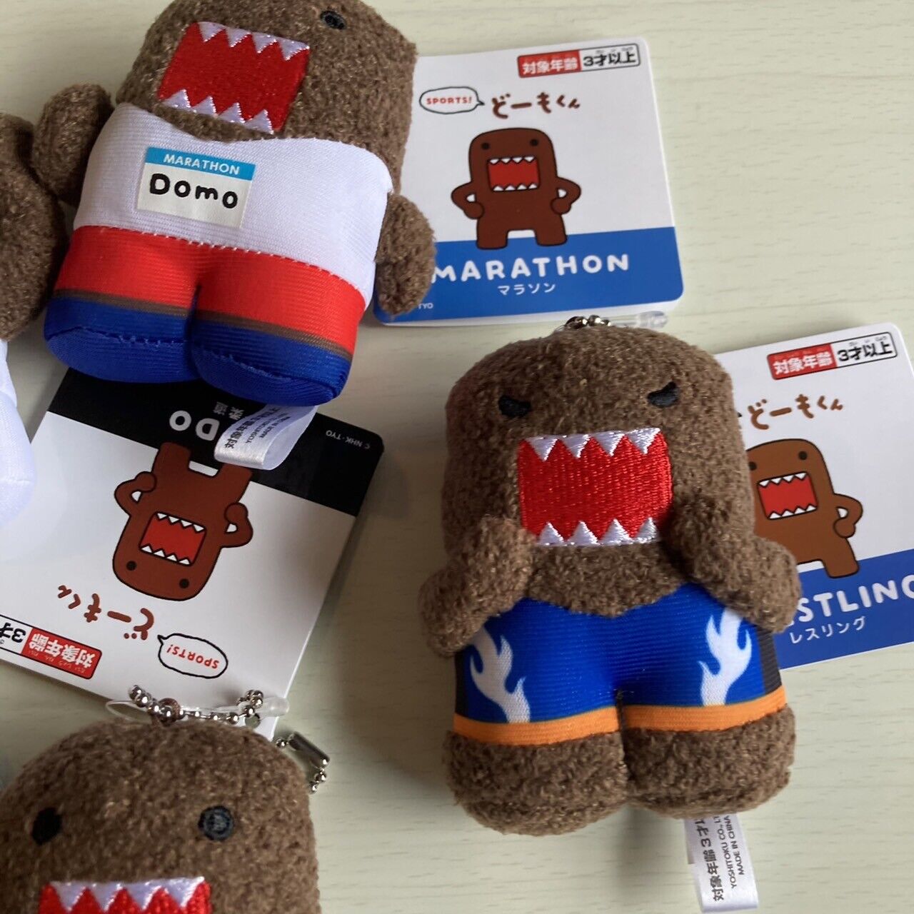 DOMO kun Sports Mascot Soft Toy Plush Set Judo Marathon Wrestling Gymnastics NHK