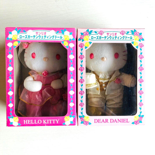 Sanrio Hello Kitty Daniel Rose Garden Wedding Plush Doll Soft Toy Set Pair Rare