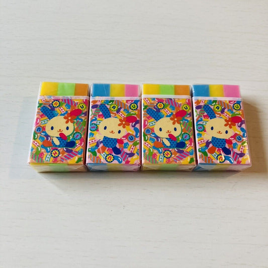 Sanrio Usahana Eraser Rubber Stationery 4 Set Colorful Rabbit Kawaii Character