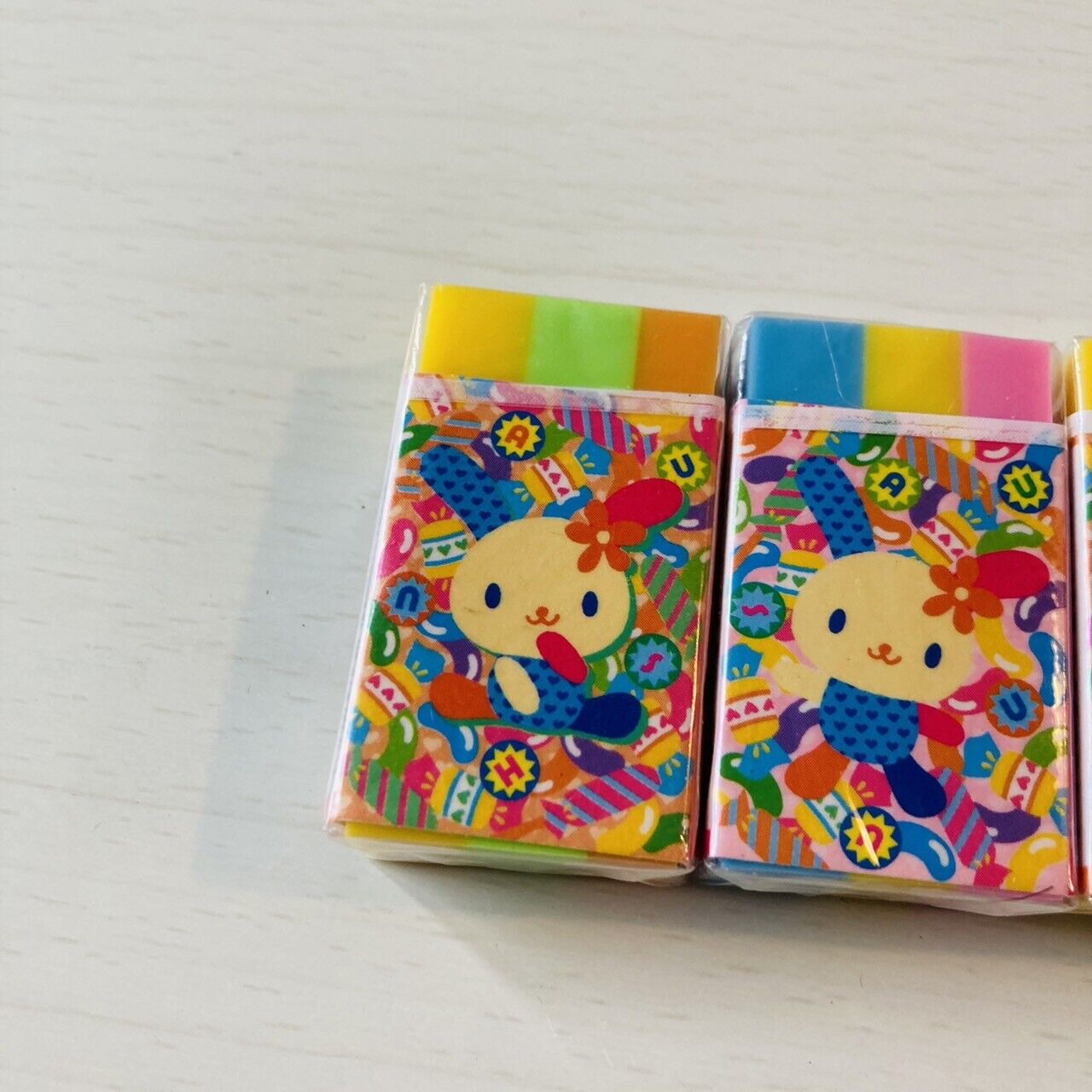 Sanrio Usahana Eraser Rubber Stationery 4 Set Colorful Rabbit Kawaii Character