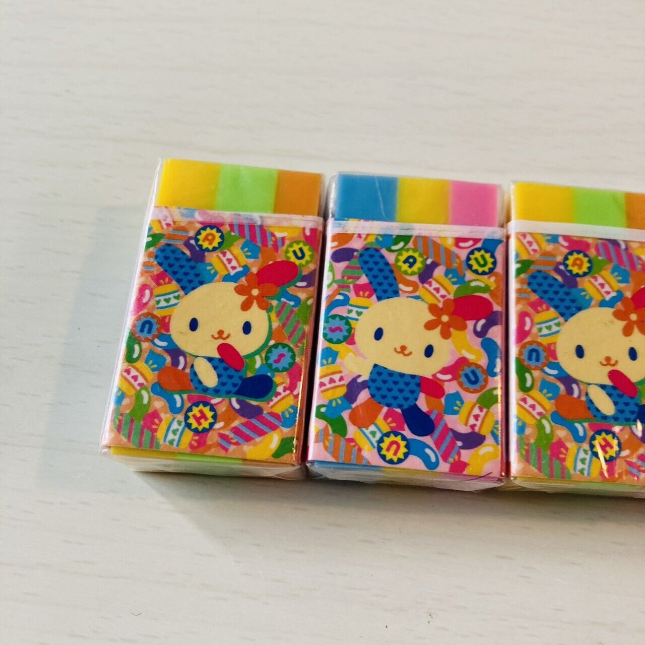 Sanrio Usahana Eraser Rubber Stationery 4 Set Colorful Rabbit Kawaii Character