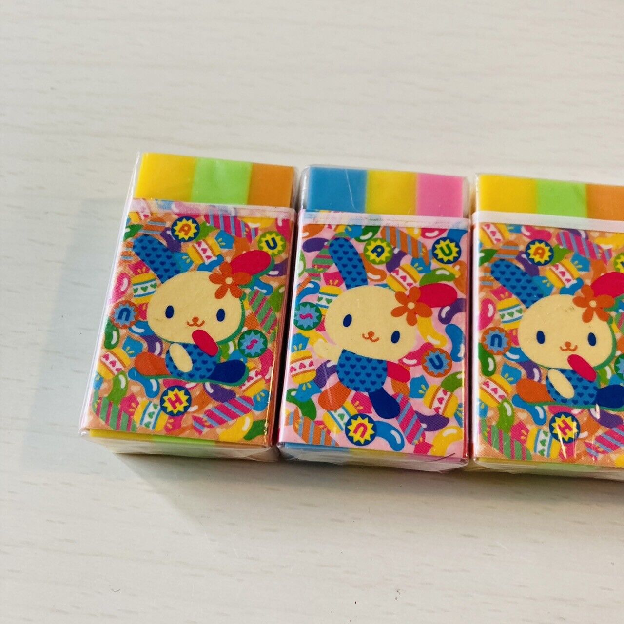 Sanrio Usahana Eraser Rubber Stationery 4 Set Colorful Rabbit Kawaii Character