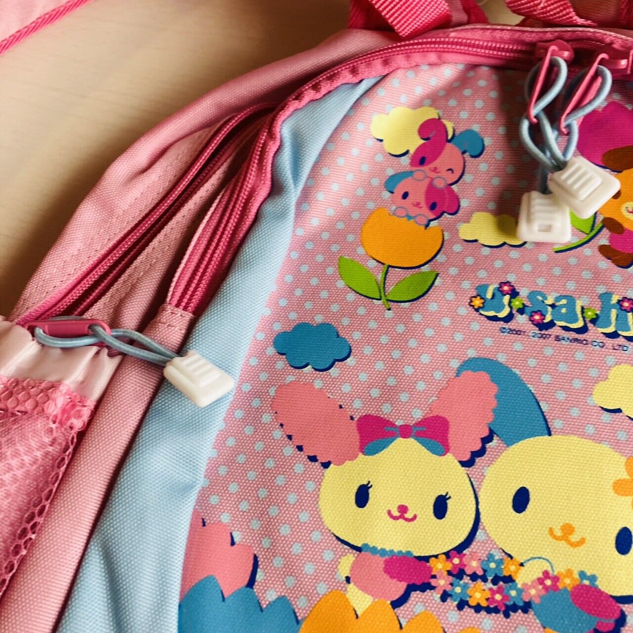 Sanrio Usahana Backpack Rucksack School Bag Pink Blue Character Kawaii Rare New