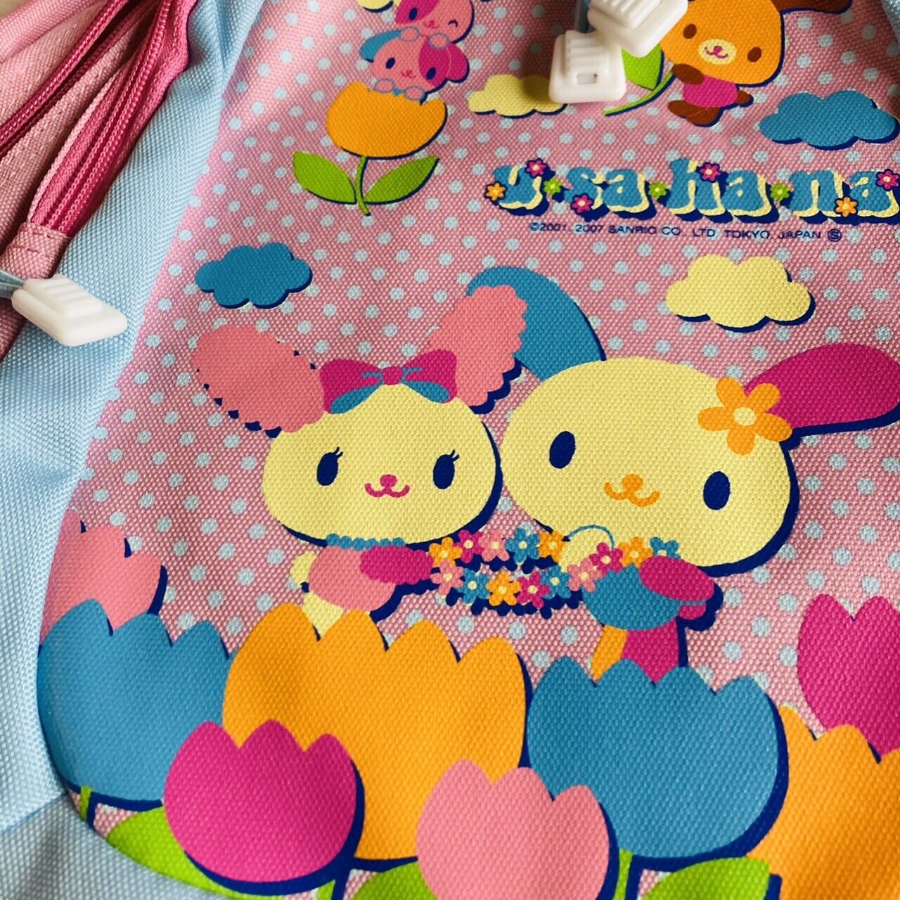 Sanrio Usahana Backpack Rucksack School Bag Pink Blue Character Kawaii Rare New