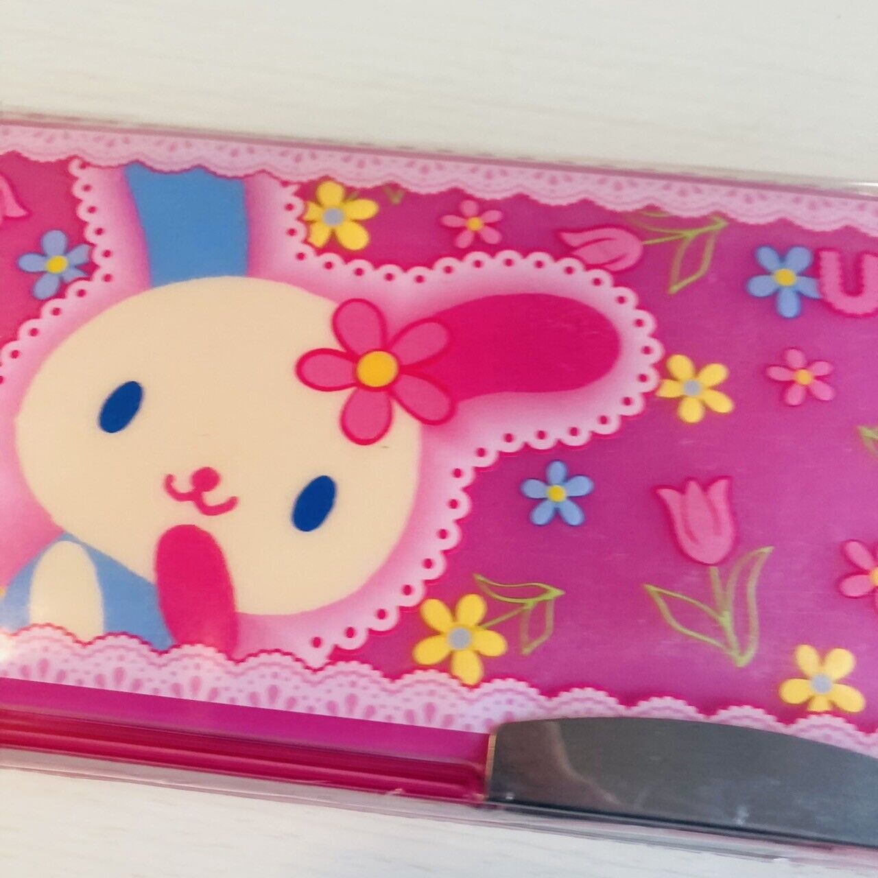 Sanrio Usahana Pencil Case Sharpener Carrier Stationery School Pink Kawaii Rare