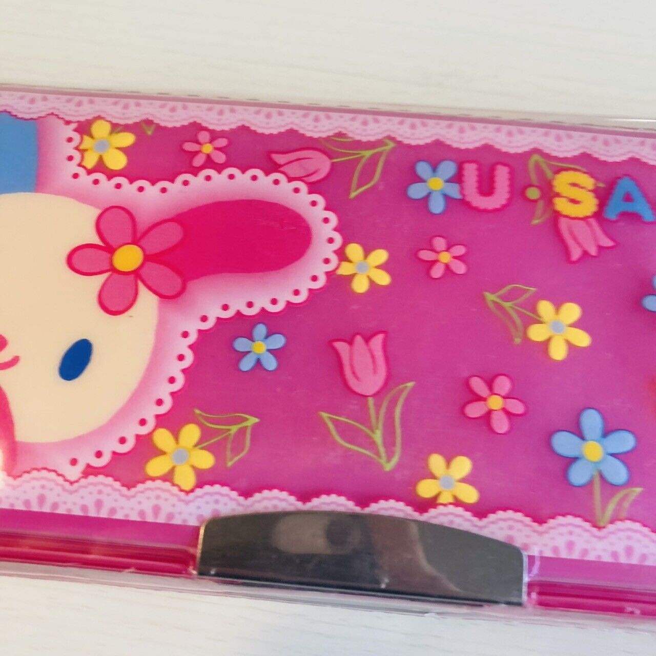 Sanrio Usahana Pencil Case Sharpener Carrier Stationery School Pink Kawaii Rare