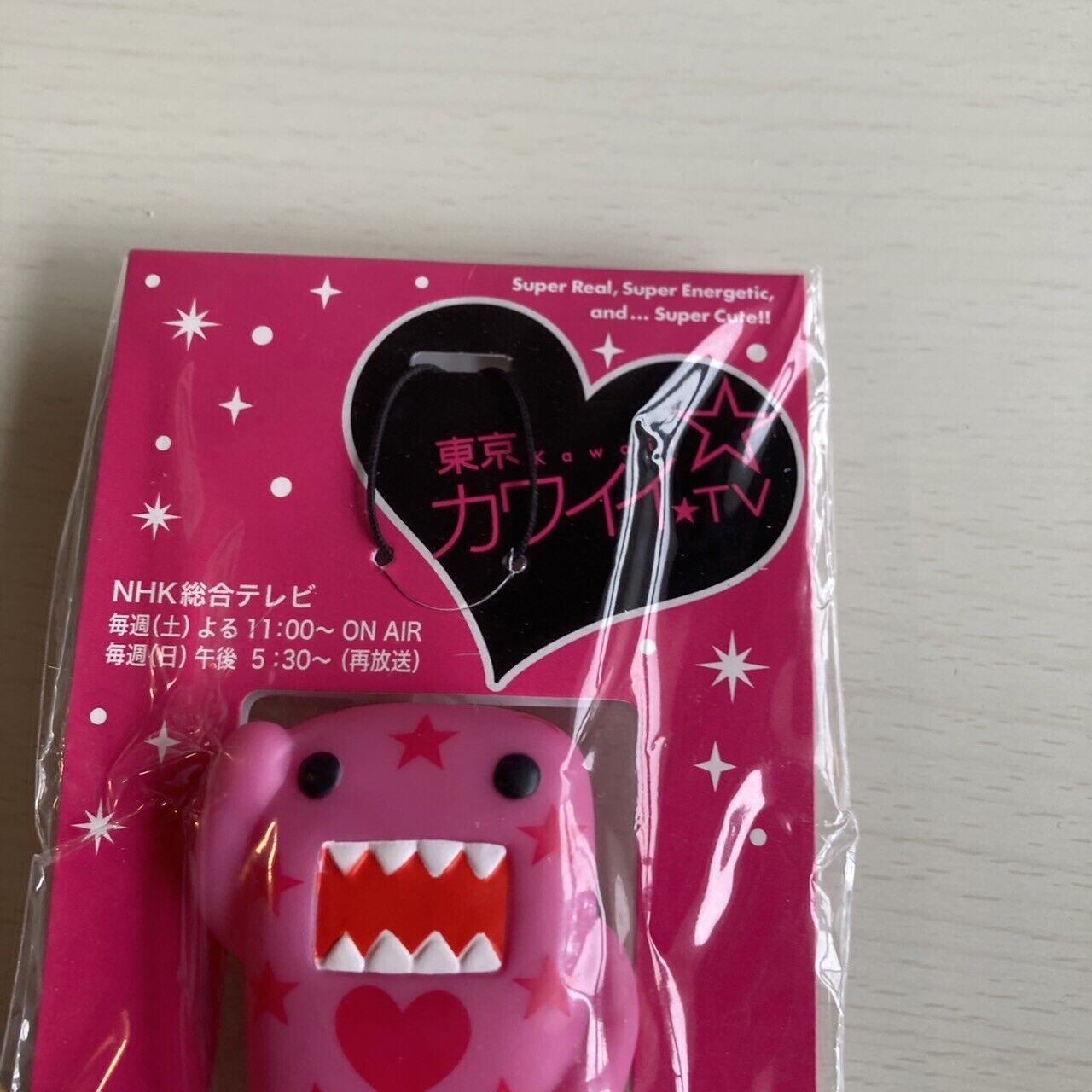 DOMO kun Keyring Keychain Strap Hand Puppet Hear Star Pink Tokyo Limited NHK