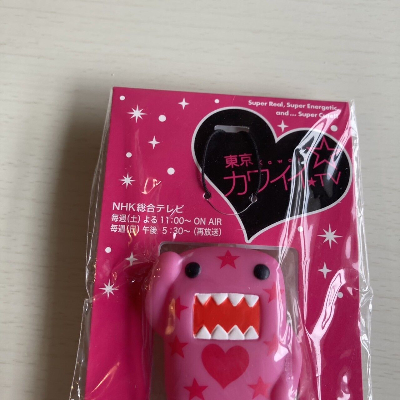 DOMO kun Keyring Keychain Strap Hand Puppet Hear Star Pink Tokyo Limited NHK