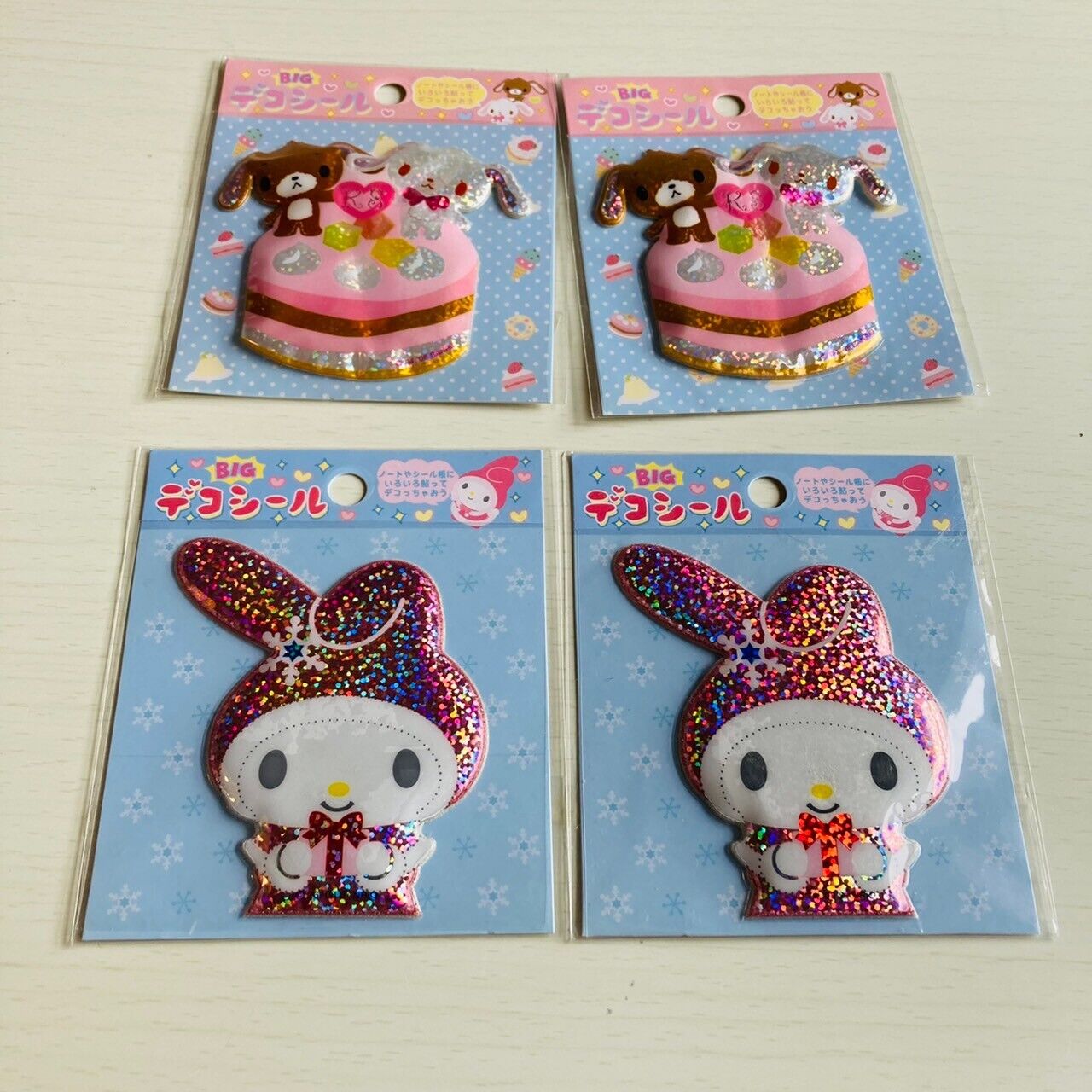 Sanrio Sugarbunnies Bunnies My Melody Stickers Stationery 4 Set Sparkling Kawaii