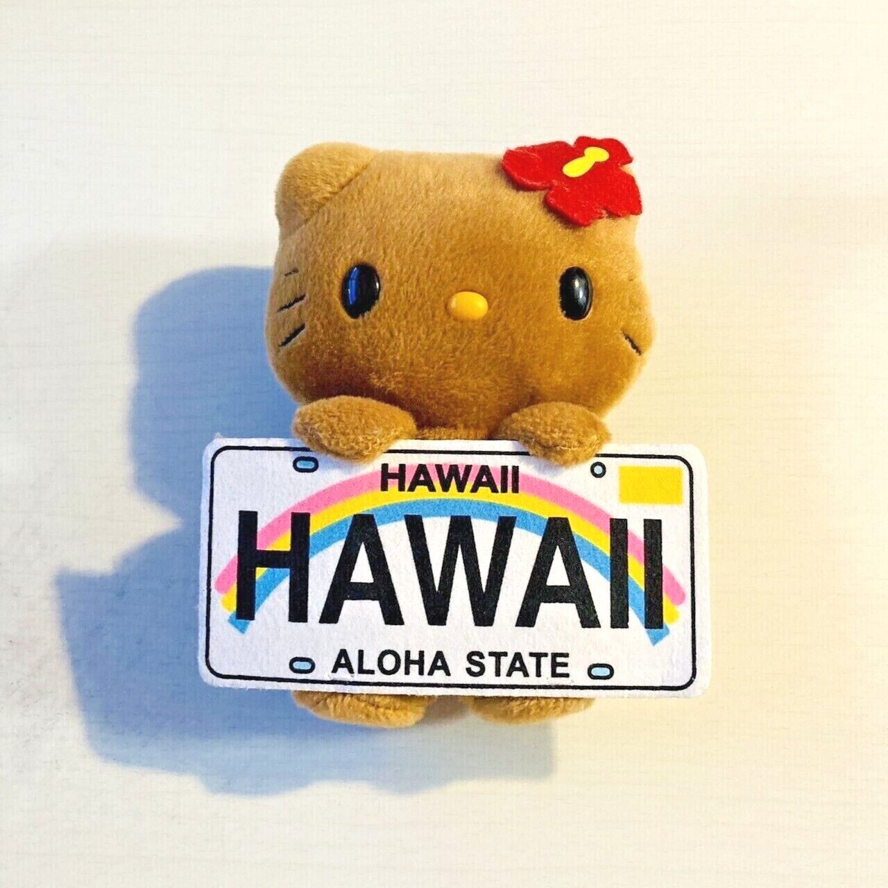 Sanrio Hello Kitty Plush Hawaii Souvenir Gift Tanned Hibiscus Stuffed Soft Toy