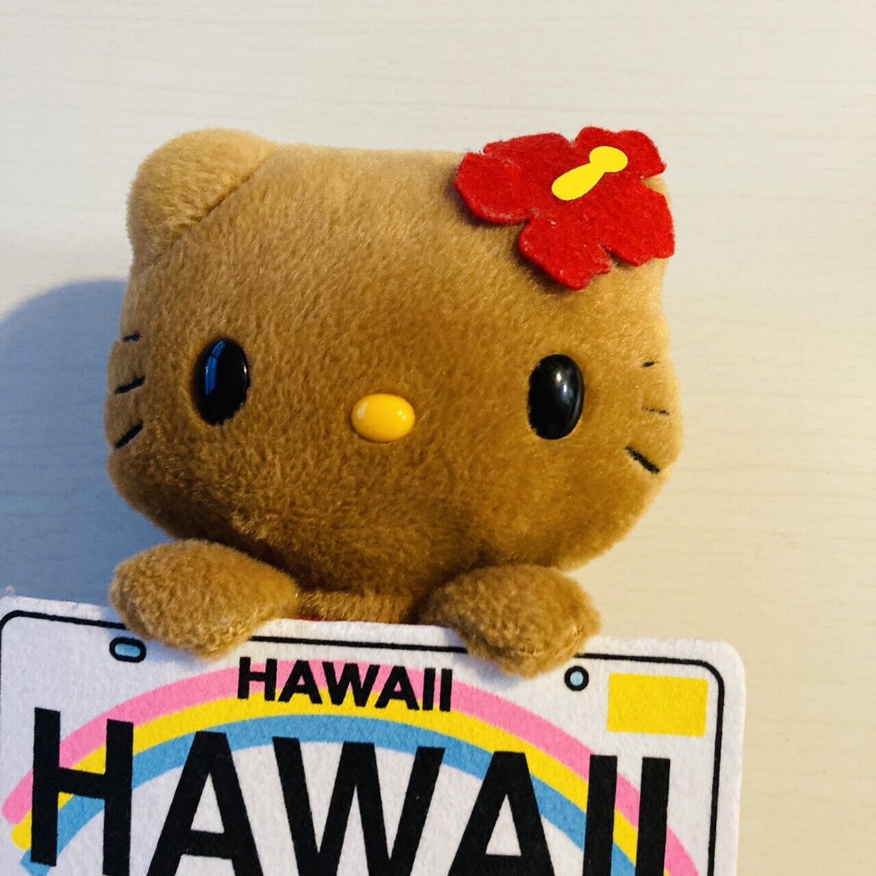 Sanrio Hello Kitty Plush Hawaii Souvenir Gift Tanned Hibiscus Stuffed Soft Toy