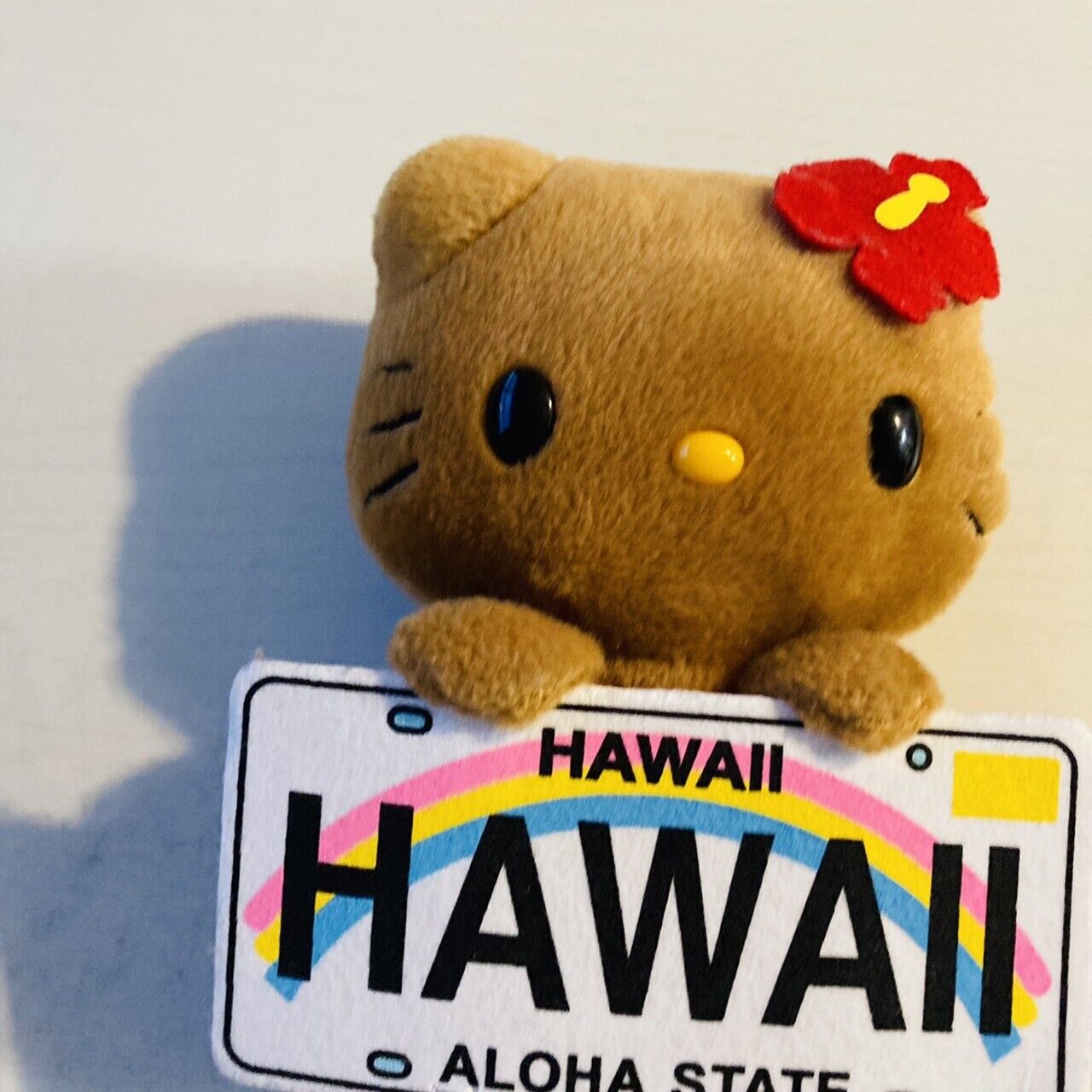 Sanrio Hello Kitty Plush Hawaii Souvenir Gift Tanned Hibiscus Stuffed Soft Toy