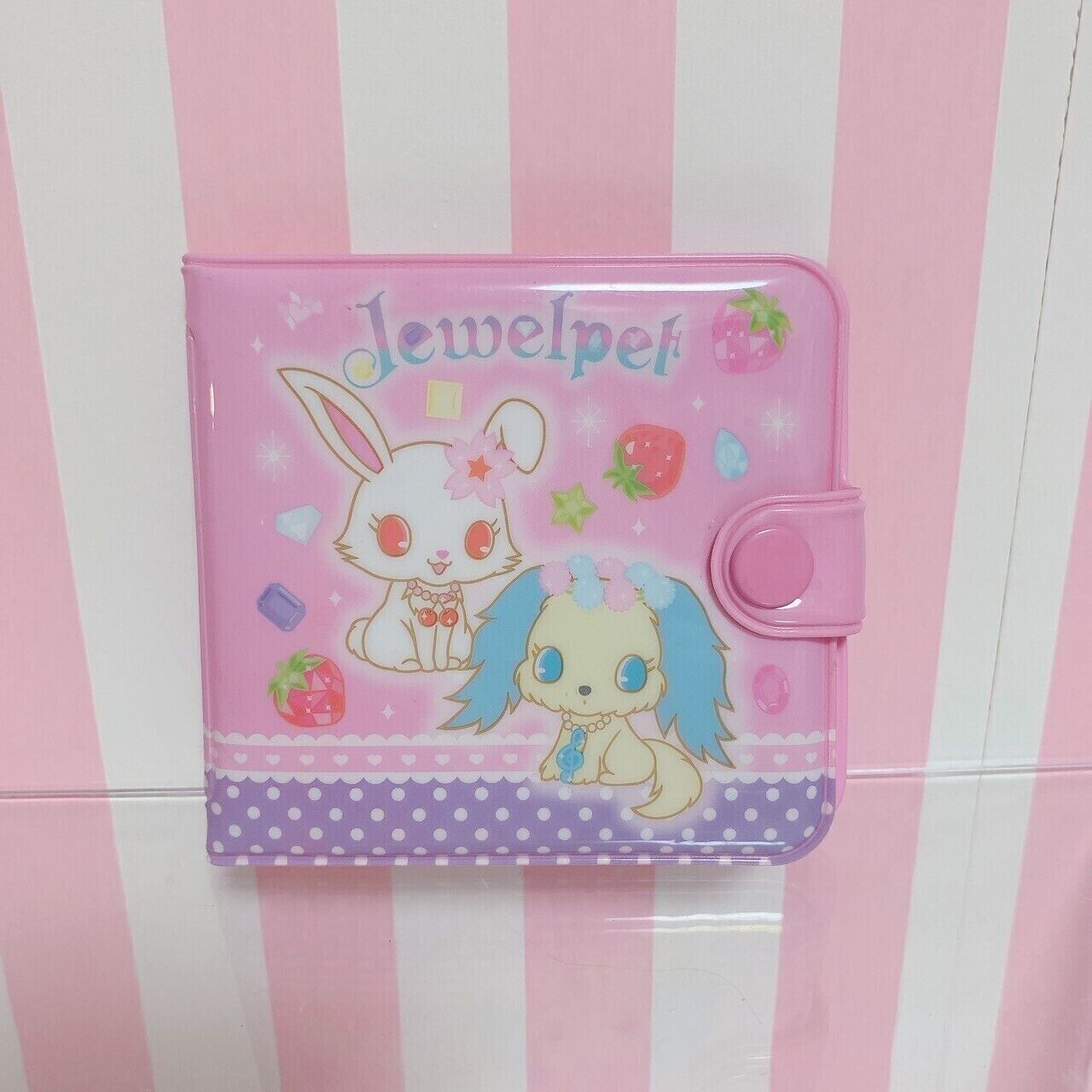 Sanrio Jewelpet Vinyl Purse Folding Wallet Coin Case Pink Character Kawaii Rare