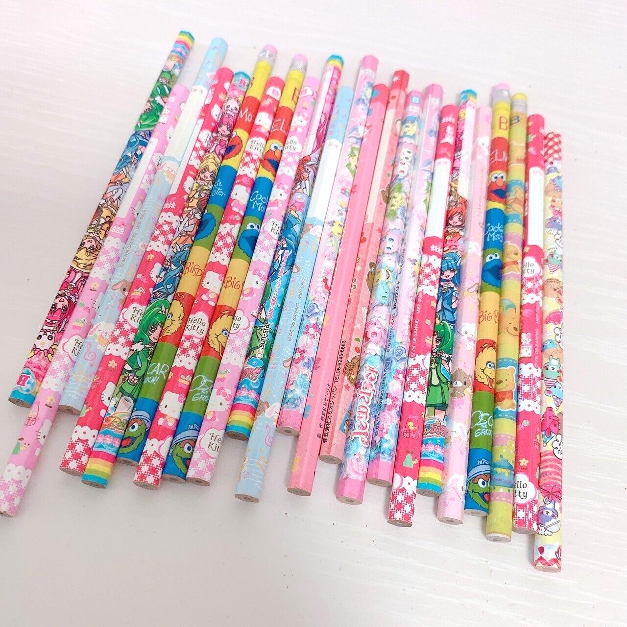 Sanrio Sugarbunnies Kitty Precure Sesame Street Pooh Set 23 Pencils Stationery