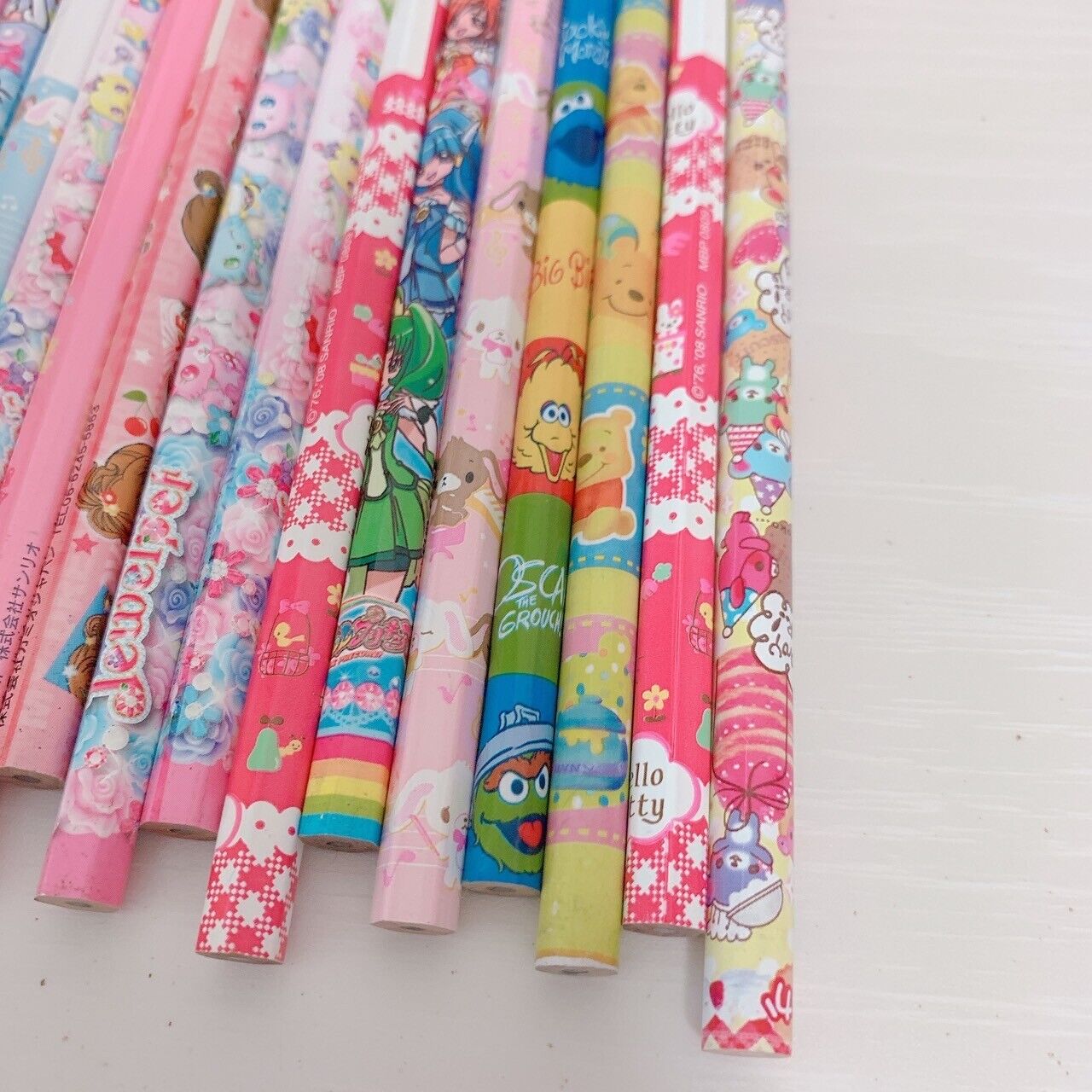 Sanrio Sugarbunnies Kitty Precure Sesame Street Pooh Set 23 Pencils Stationery