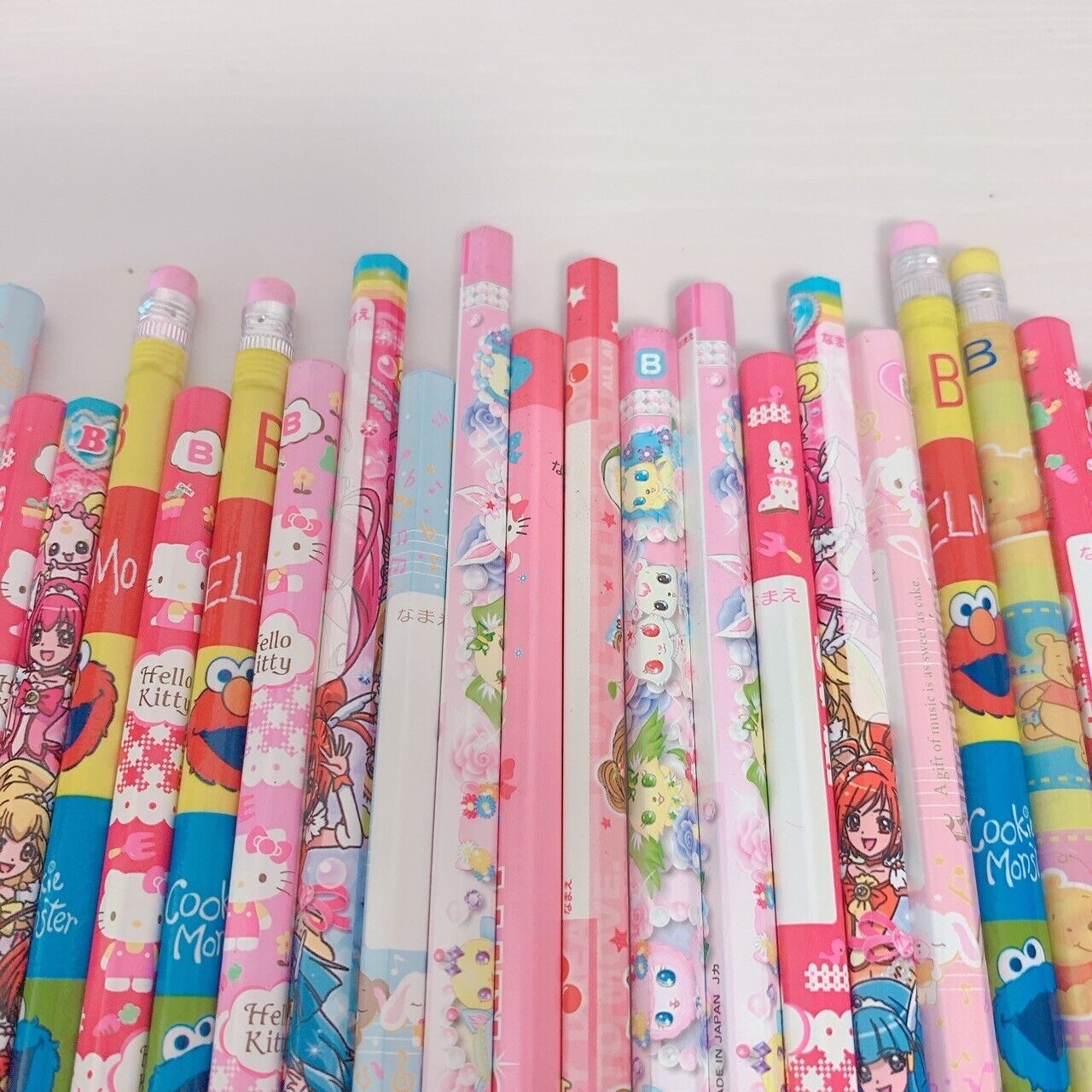 Sanrio Sugarbunnies Kitty Precure Sesame Street Pooh Set 23 Pencils Stationery