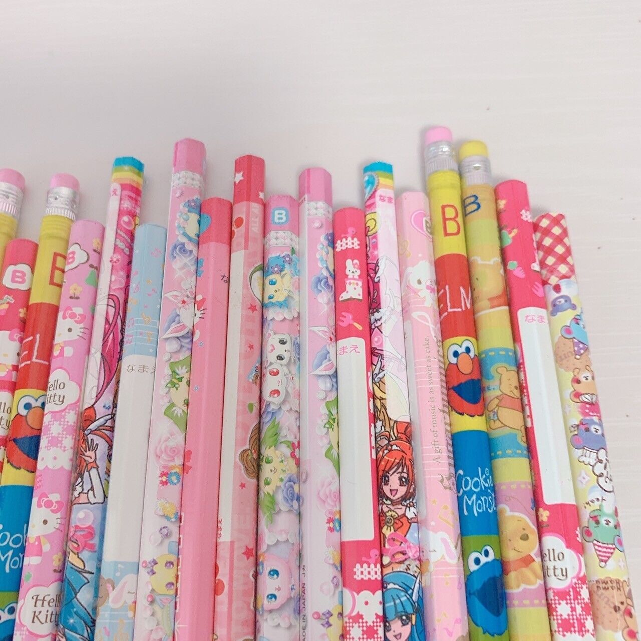 Sanrio Sugarbunnies Kitty Precure Sesame Street Pooh Set 23 Pencils Stationery