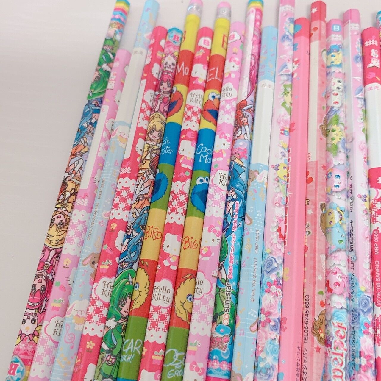 Sanrio Sugarbunnies Kitty Precure Sesame Street Pooh Set 23 Pencils Stationery