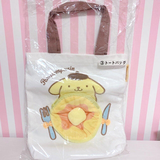 Sanrio Pompompurin Tote Bag Pancake Purse Purin Atari Kuji Kawaii Character Rare