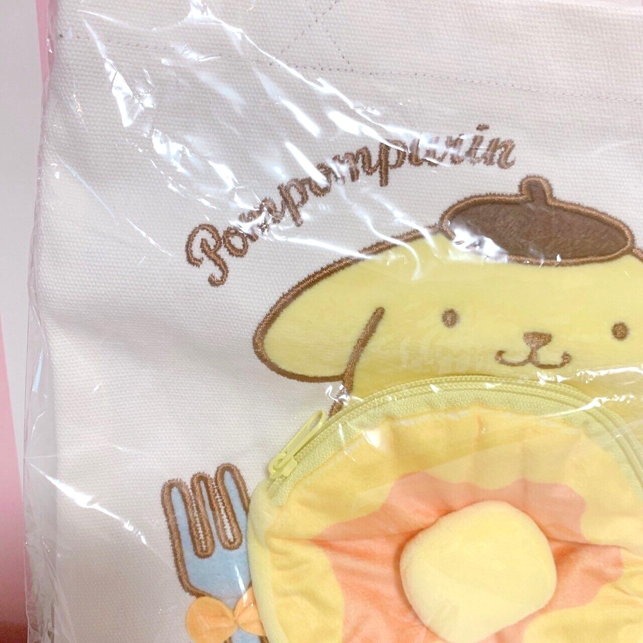 Sanrio Pompompurin Tote Bag Pancake Purse Purin Atari Kuji Kawaii Character Rare