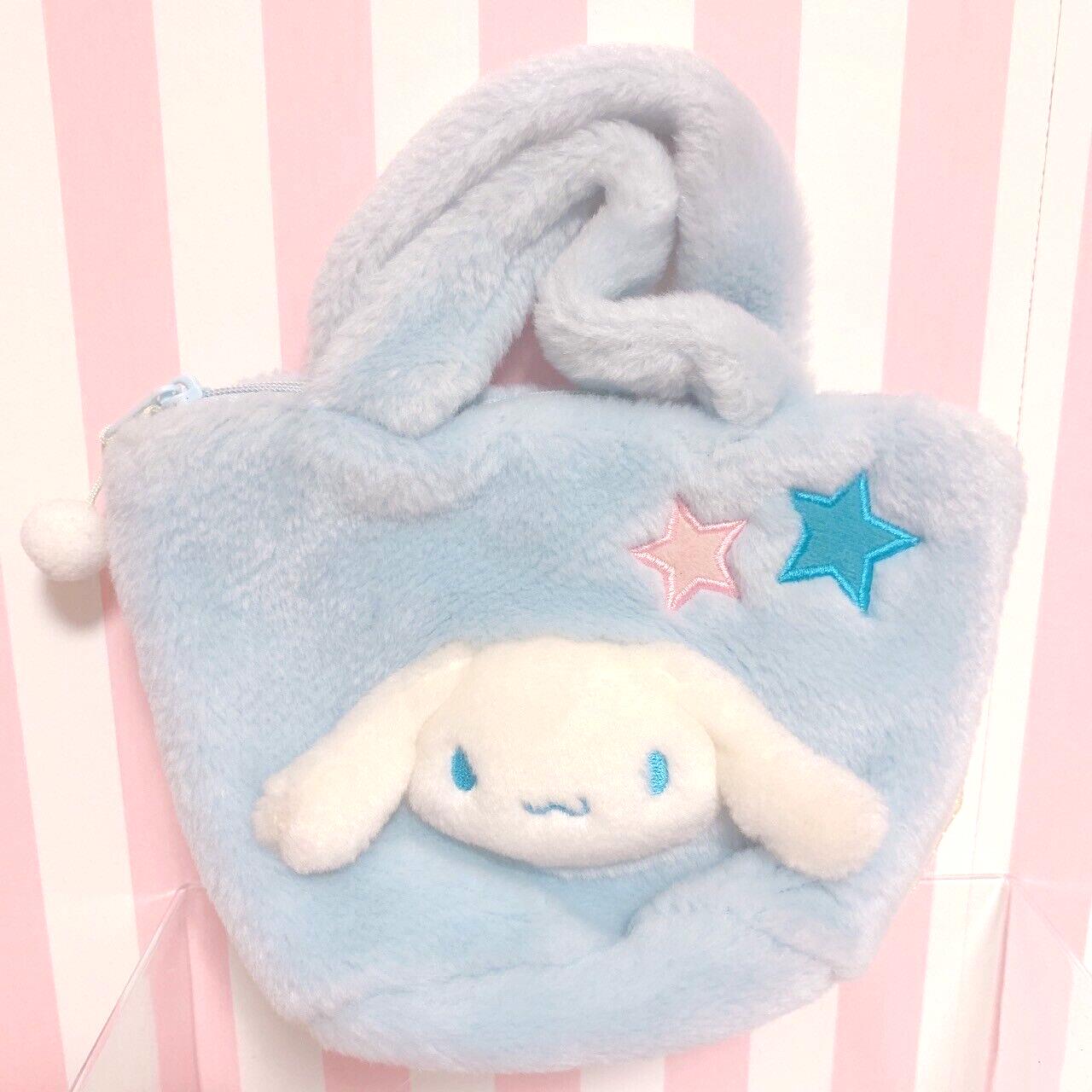 Sanrio Cinnamoroll Mini Small Tote Bag Purse Fluffy Star Light Blue Character