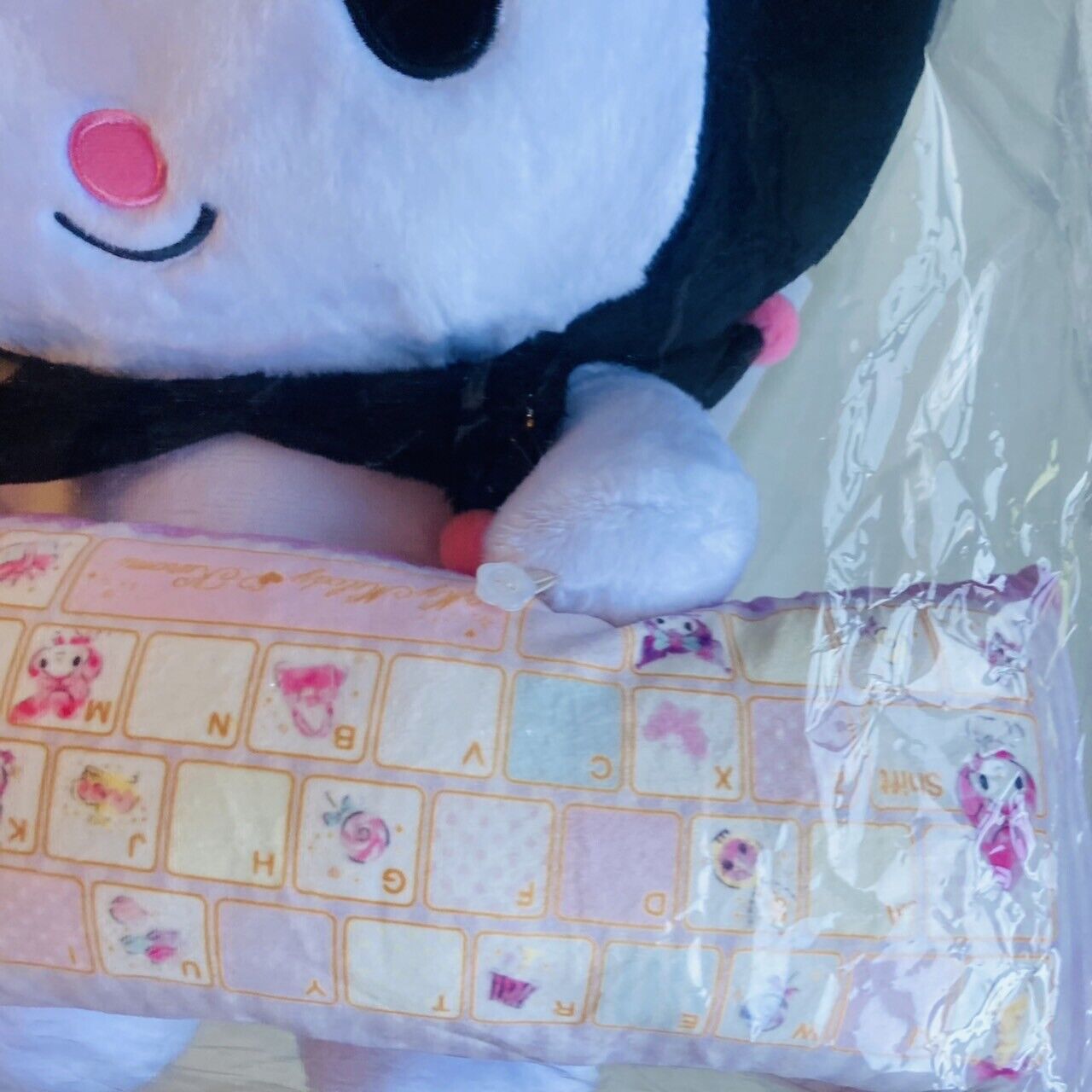 Sanrio Kuromi Plush Soft Stuffed Toy Doll PC Cushion Pillow Bandai Limited Rare