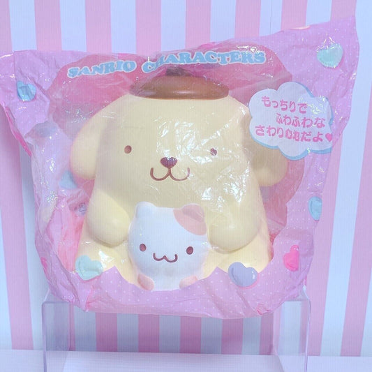 Sanrio Pompom Purin Mocchiri Squeeze Soft Toy Squishie Mascot Kawaii Character