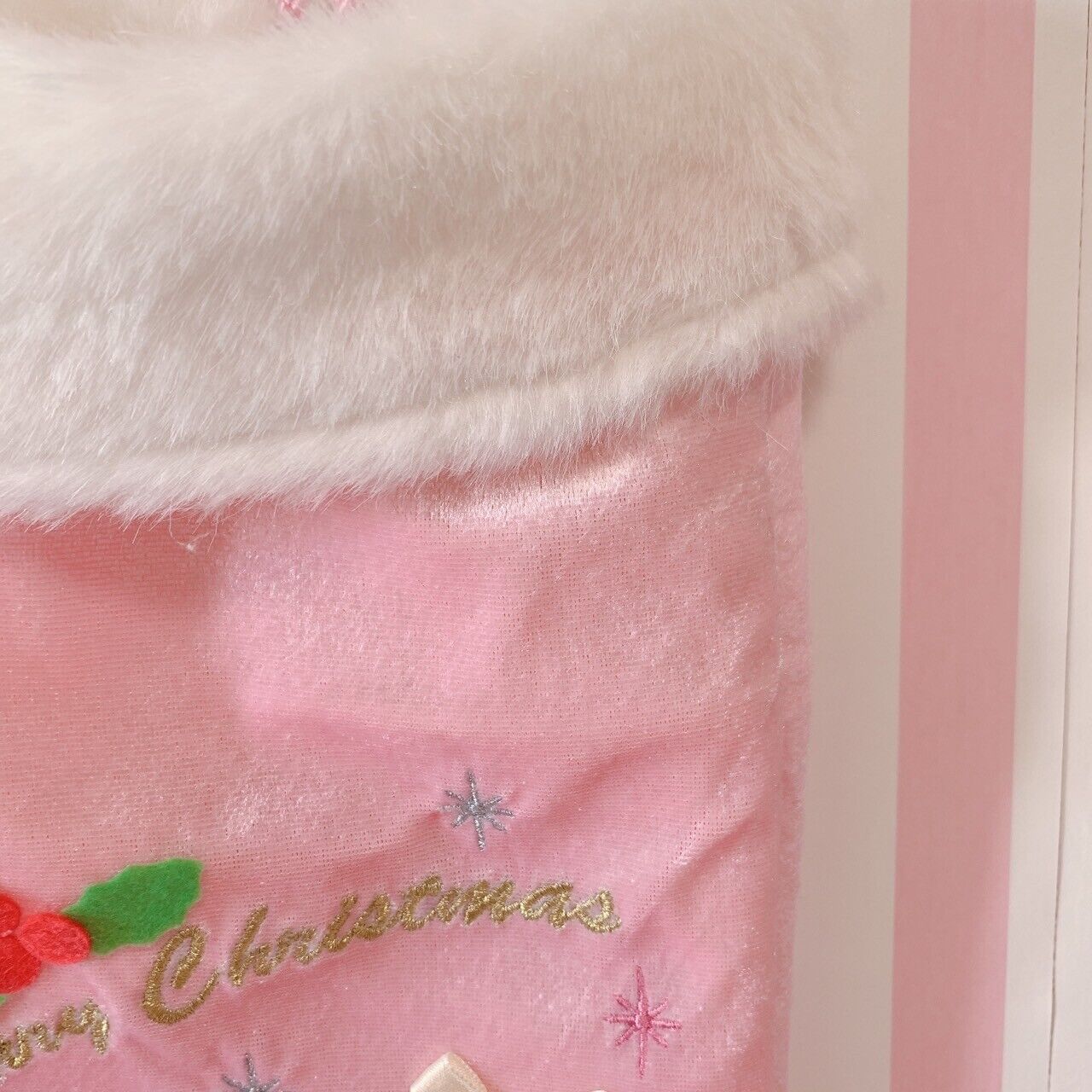 Sanrio Sugarbunnies Christmas Stocking Boots Pink Lame Kawaii Bunnies Character