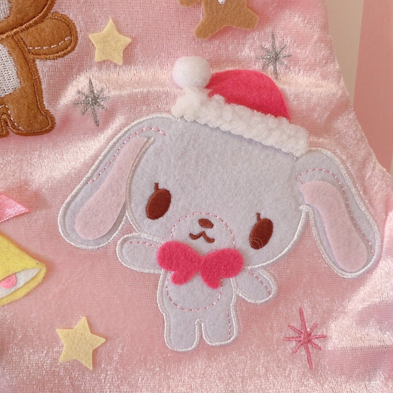 Sanrio Sugarbunnies Christmas Stocking Boots Pink Lame Kawaii Bunnies Character