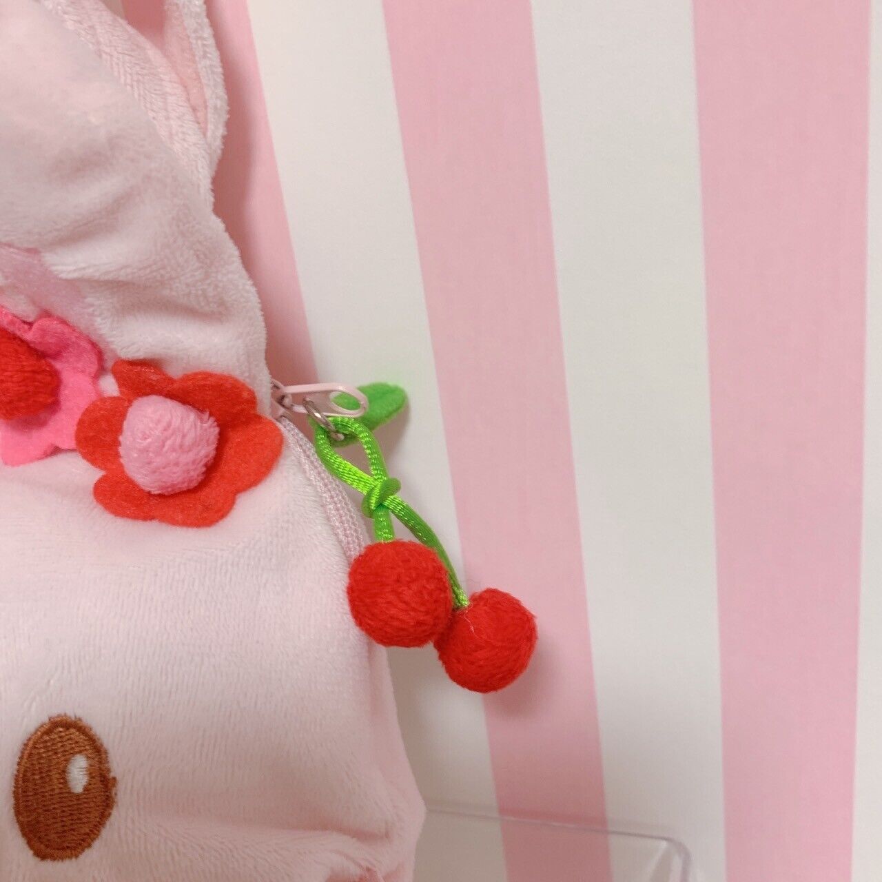 Mother Garden Mini Bag Usamomo Face fluffy Cherries flowers Pink Kawaii Cute