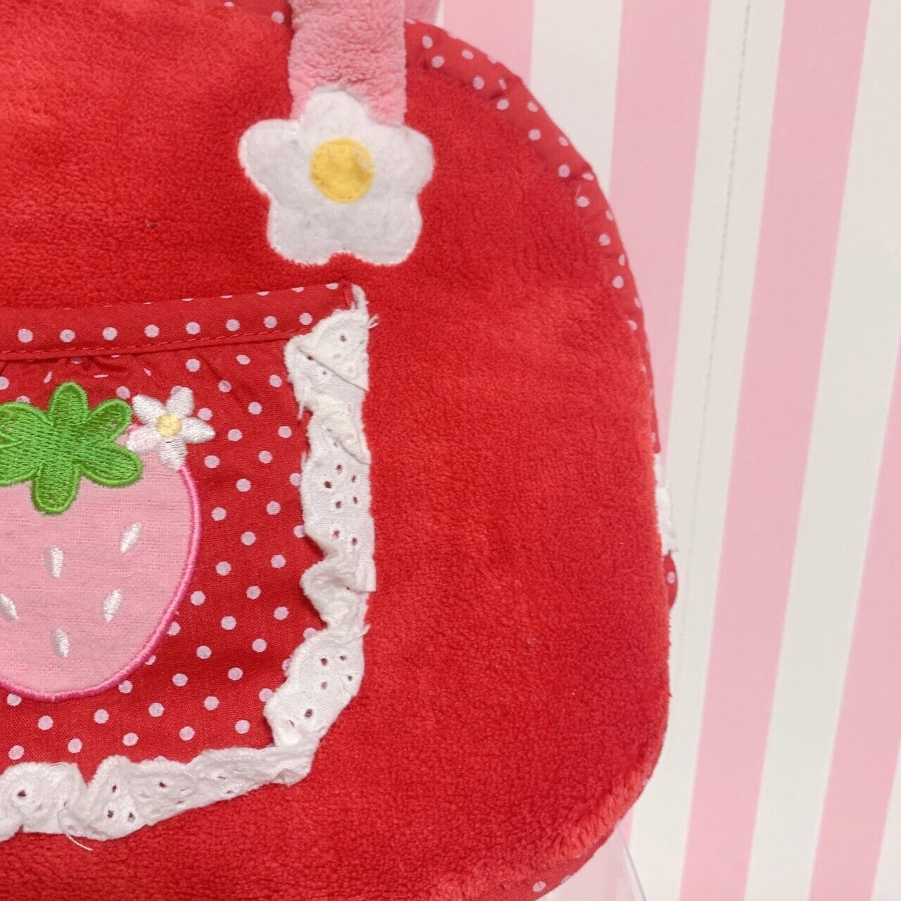 Mother Garden Mini Bag fluffy Red Strawberry Lace Dot Kawaii Cute Warm Rare