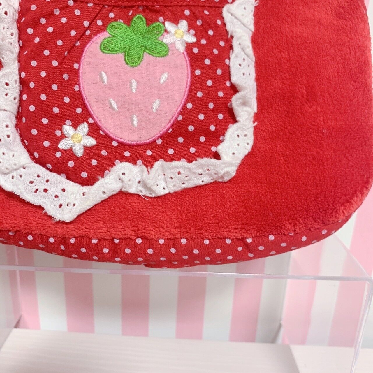 Mother Garden Mini Bag fluffy Red Strawberry Lace Dot Kawaii Cute Warm Rare