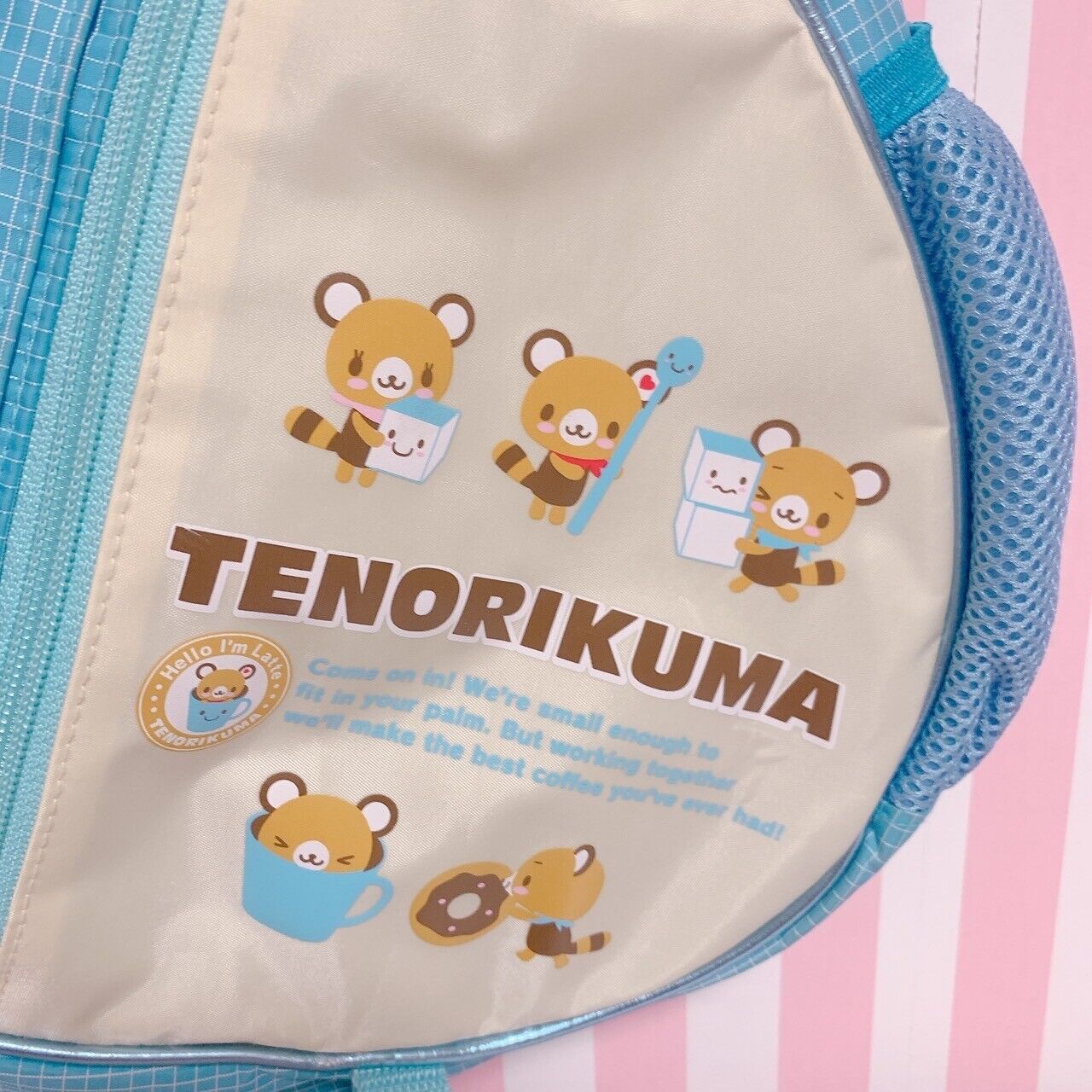 Sanrio Tenorikuma Shoulder Bag Light Blue White Cafe Character Kawaii New Rare