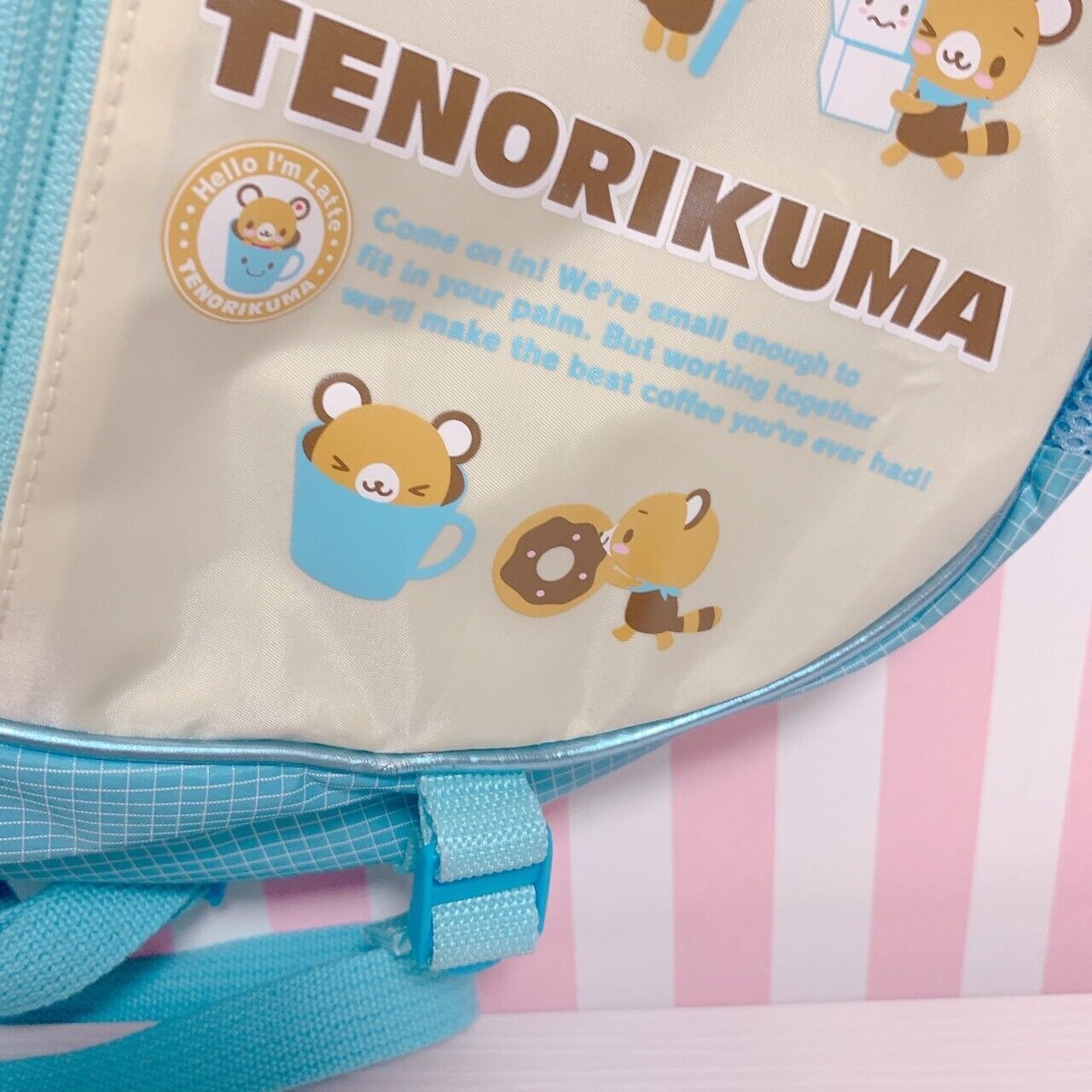 Sanrio Tenorikuma Shoulder Bag Light Blue White Cafe Character Kawaii New Rare