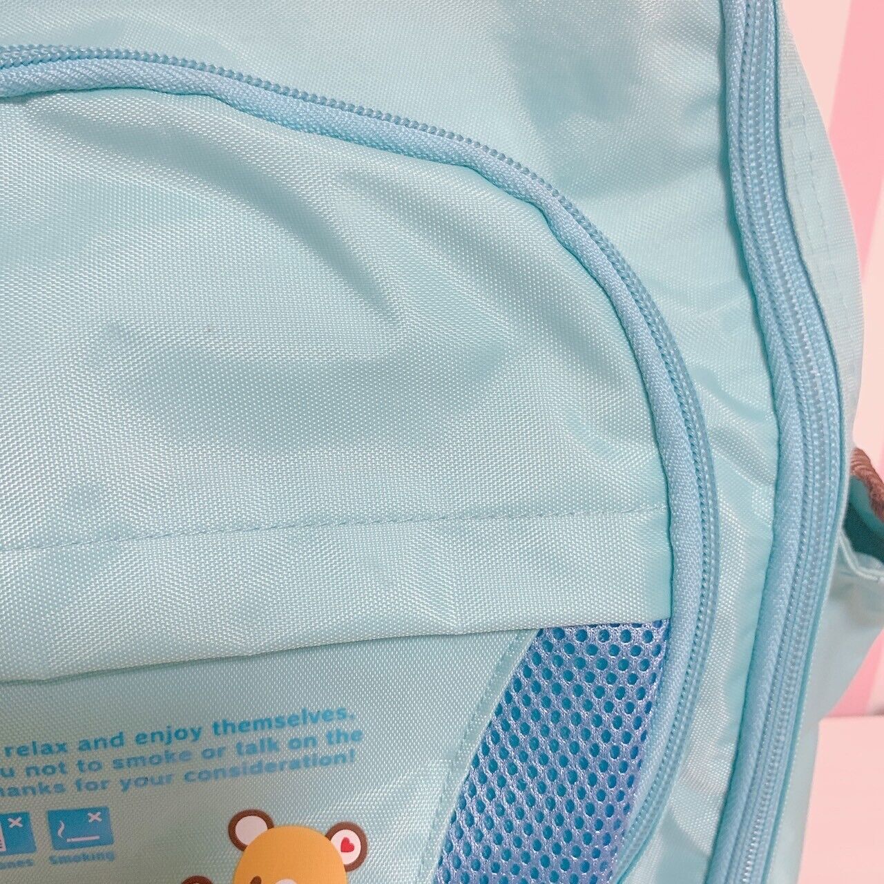 Sanrio Tenorikuma Backpack Rucksack School Bag Cafe Light Blue Character Rare