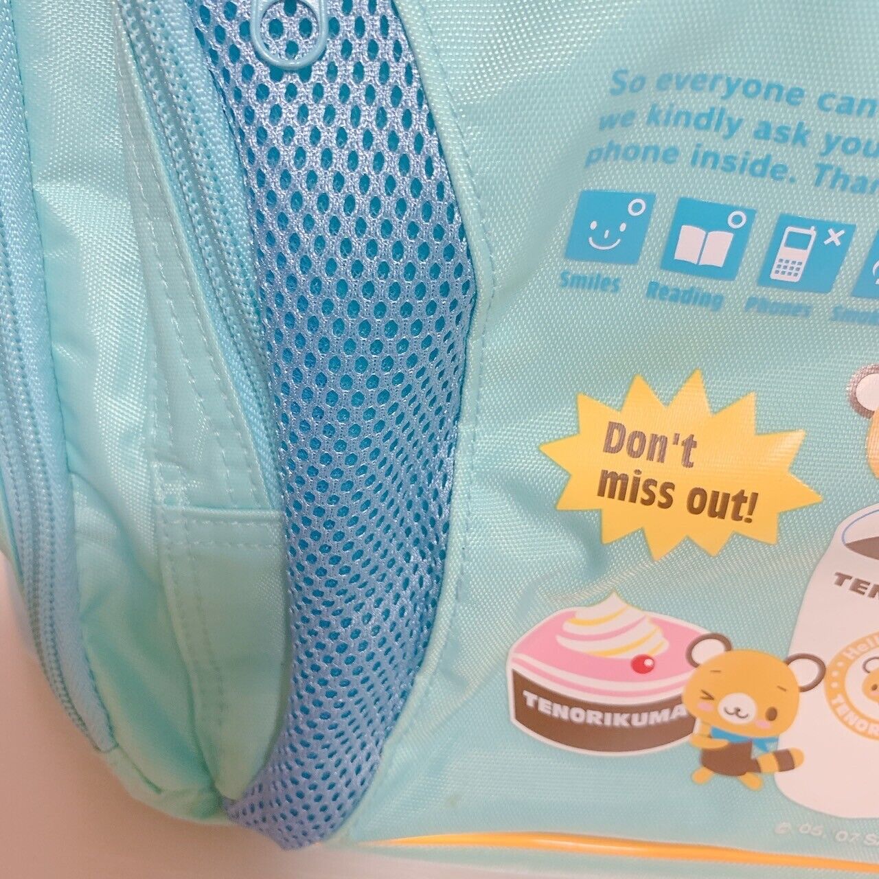 Sanrio Tenorikuma Backpack Rucksack School Bag Cafe Light Blue Character Rare