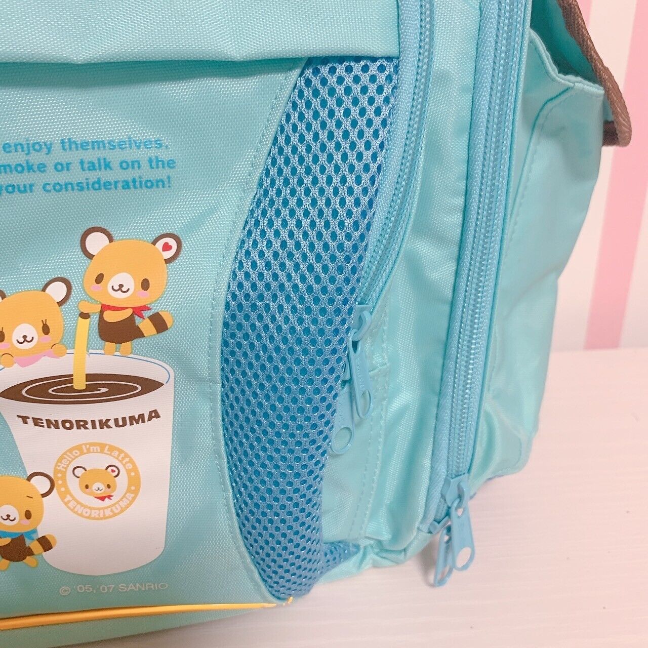 Sanrio Tenorikuma Backpack Rucksack School Bag Cafe Light Blue Character Rare