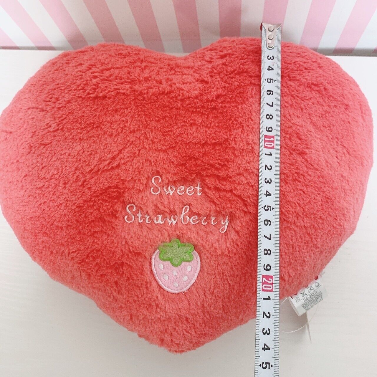 Mother Garden Strawberry Cushion Red Pink Heart Pillow Soft and Fluffy Cute Rare