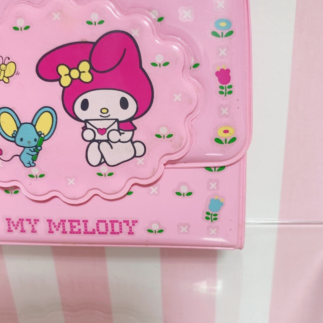 Sanrio My Melody Purse Folding Wallet Coin Case Vinyl Pink Kawaii Character Rare