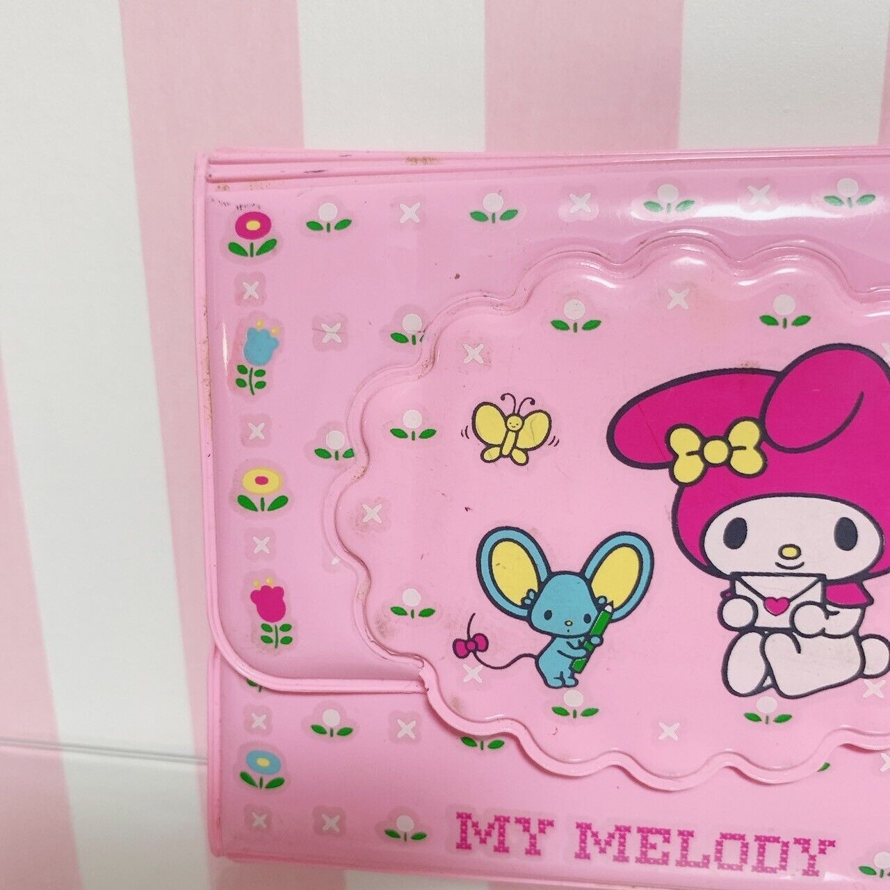 Sanrio My Melody Purse Folding Wallet Coin Case Vinyl Pink Kawaii Character Rare