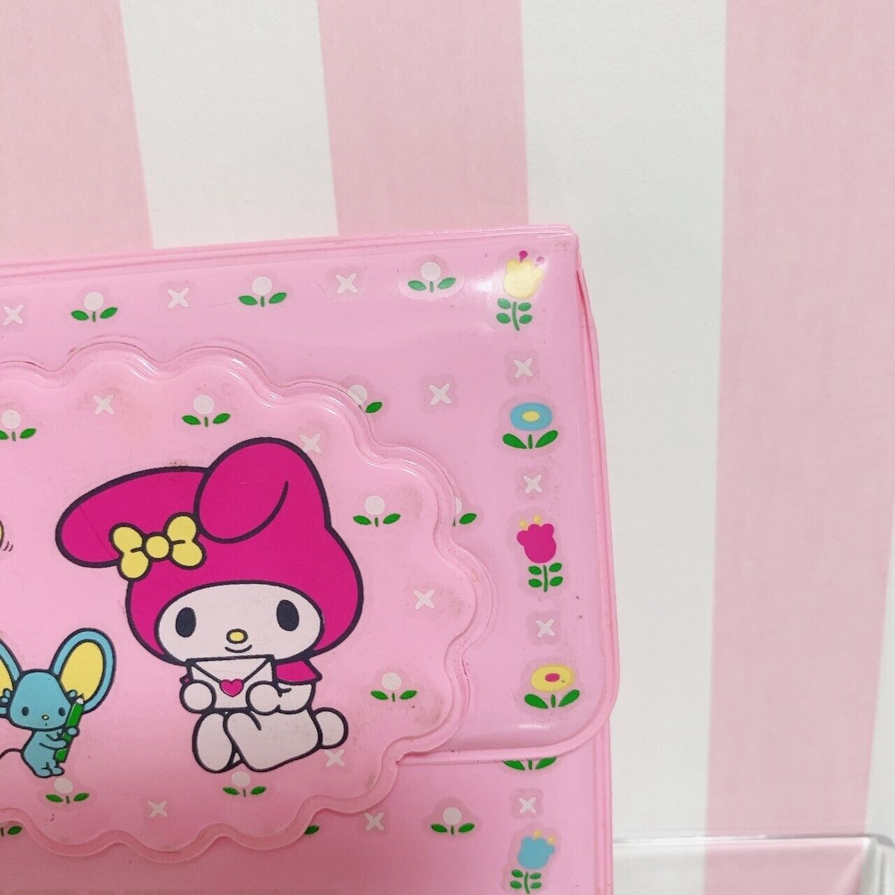 Sanrio My Melody Purse Folding Wallet Coin Case Vinyl Pink Kawaii Character Rare