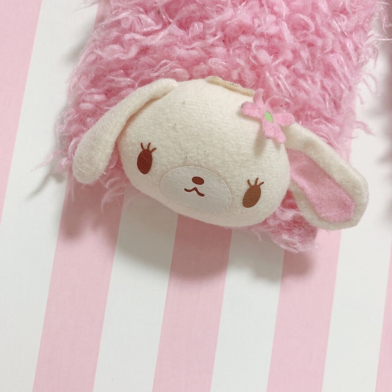 Sanrio Sugar Bunnies Momousa Hanausa Muffler Scarf Pink Character Plush Doll