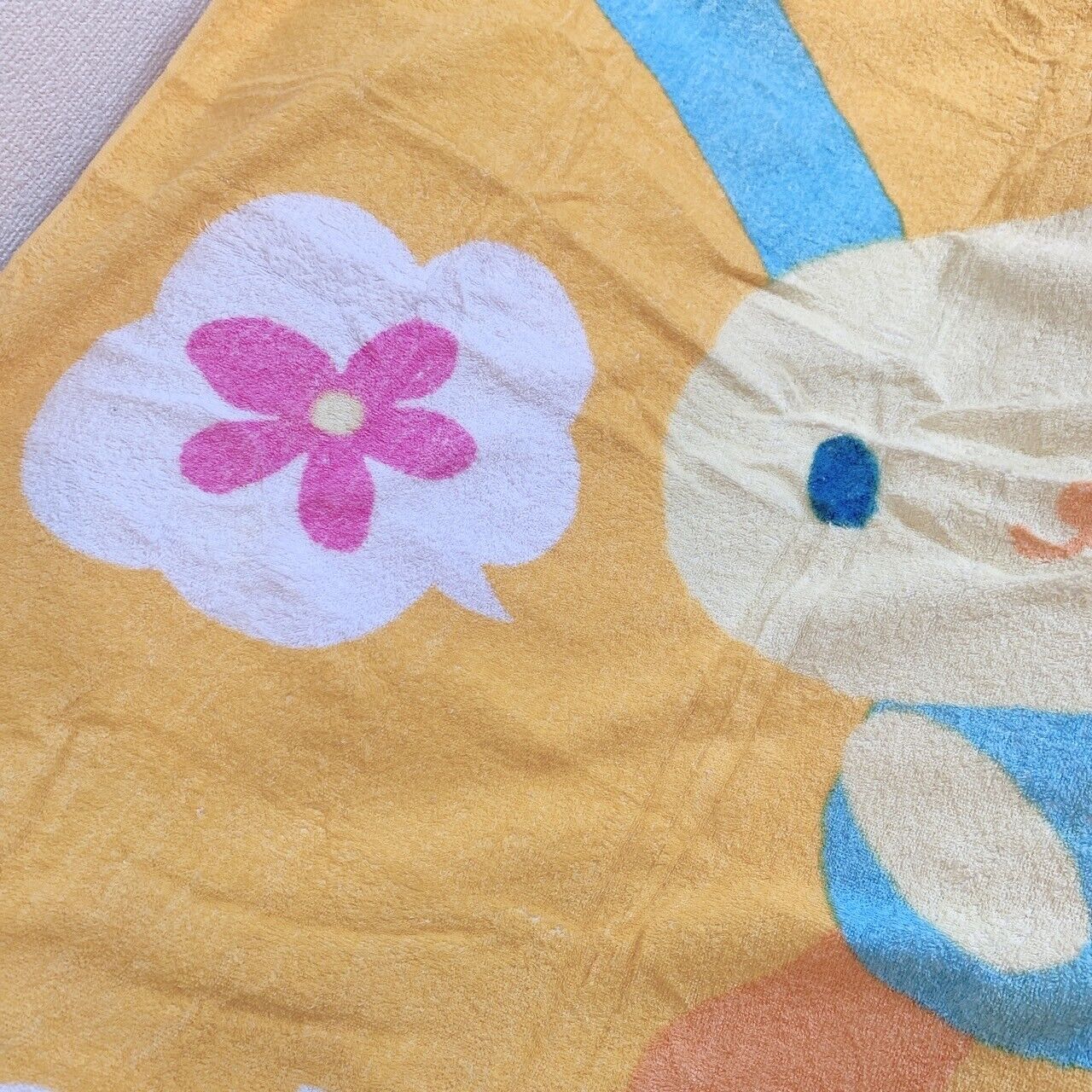 Sanrio Usahana Blanket Blanket Flower Orange Rabbit Kawaii Cute Character Rare